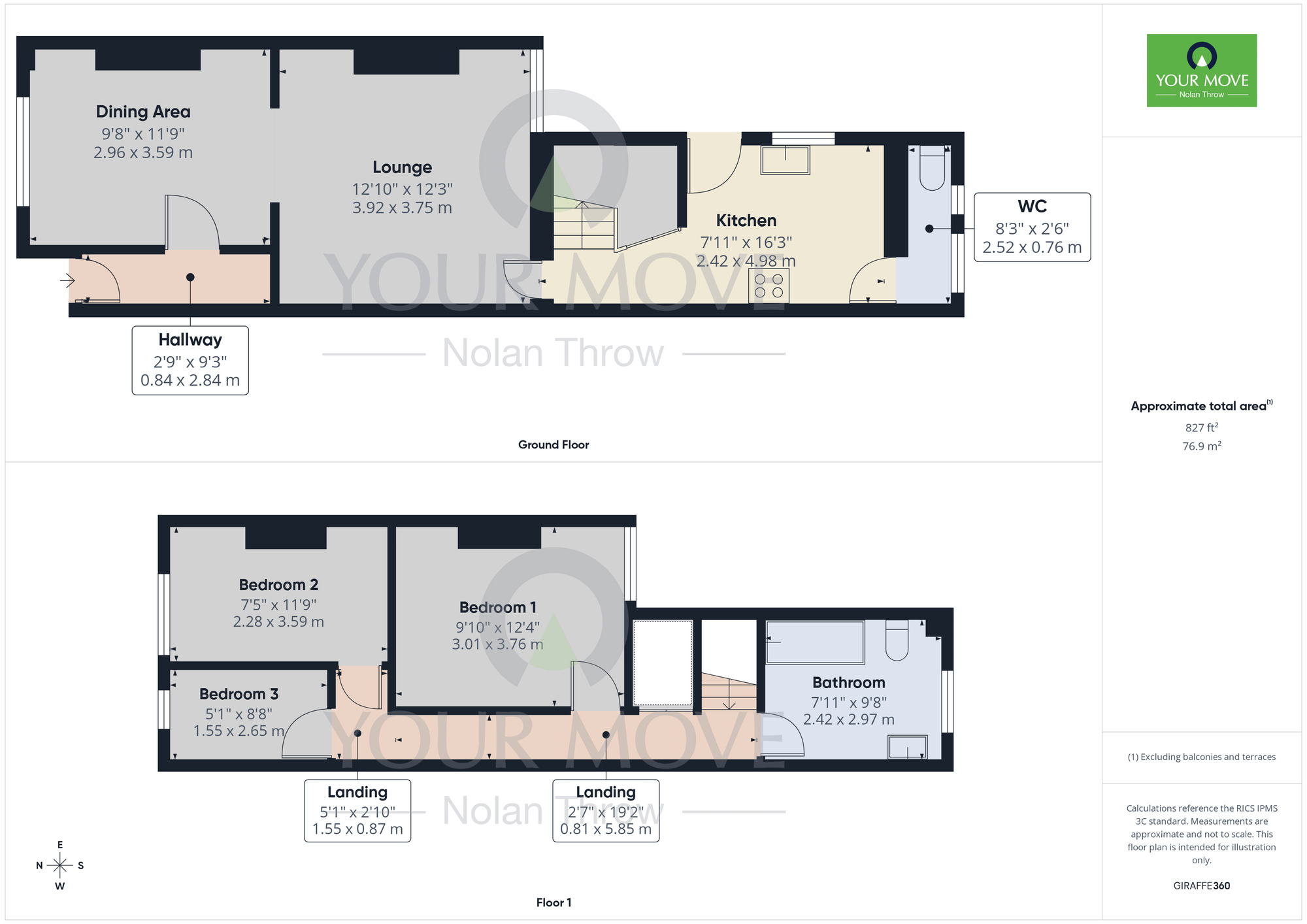 Floorplan of 3 bedroom Mid Terrace House for sale, Wood Street, Kettering, Northamptonshire, NN16