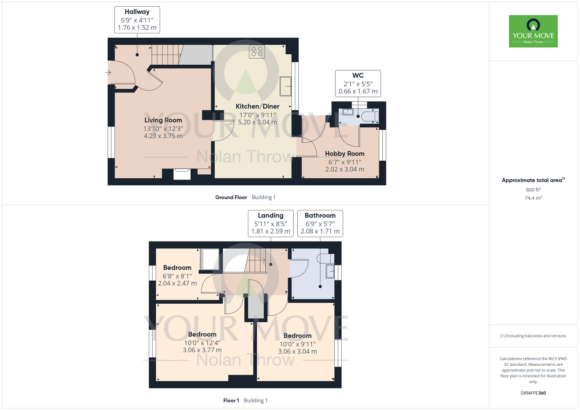 Floorplan of 3 bedroom Mid Terrace House for sale, Church Street, Ringstead, Northamptonshire, NN14