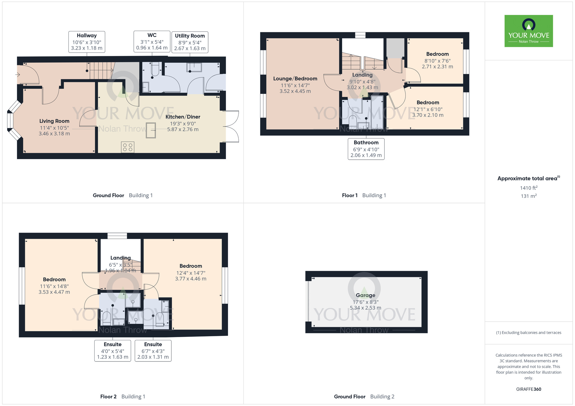 Floorplan of 4 bedroom Semi Detached House for sale, Nash Close, Corby, Northamptonshire, NN18