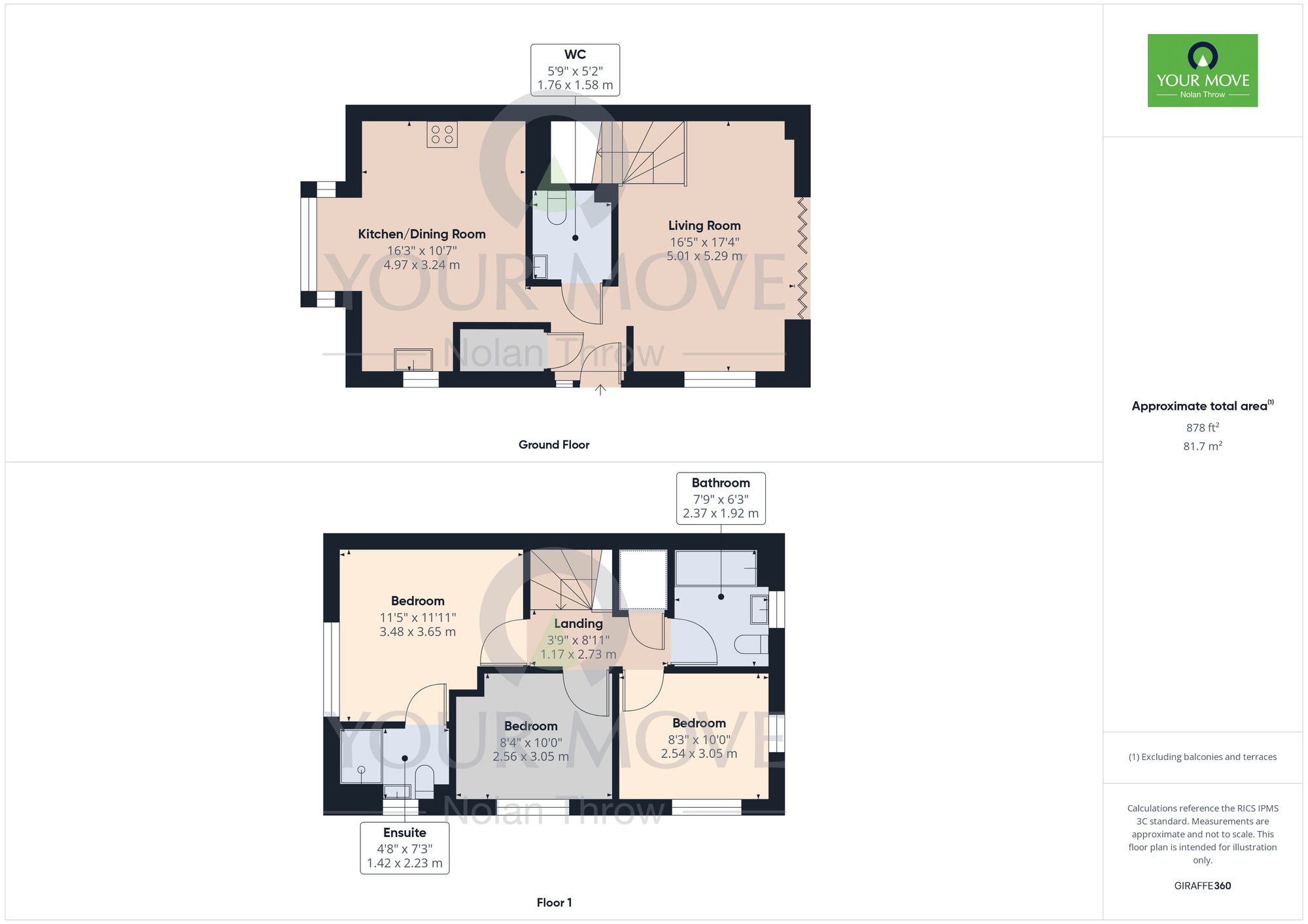 Floorplan of 3 bedroom Detached House for sale, Buckthorn Drive, Barton Seagrave, Northamptonshire, NN15