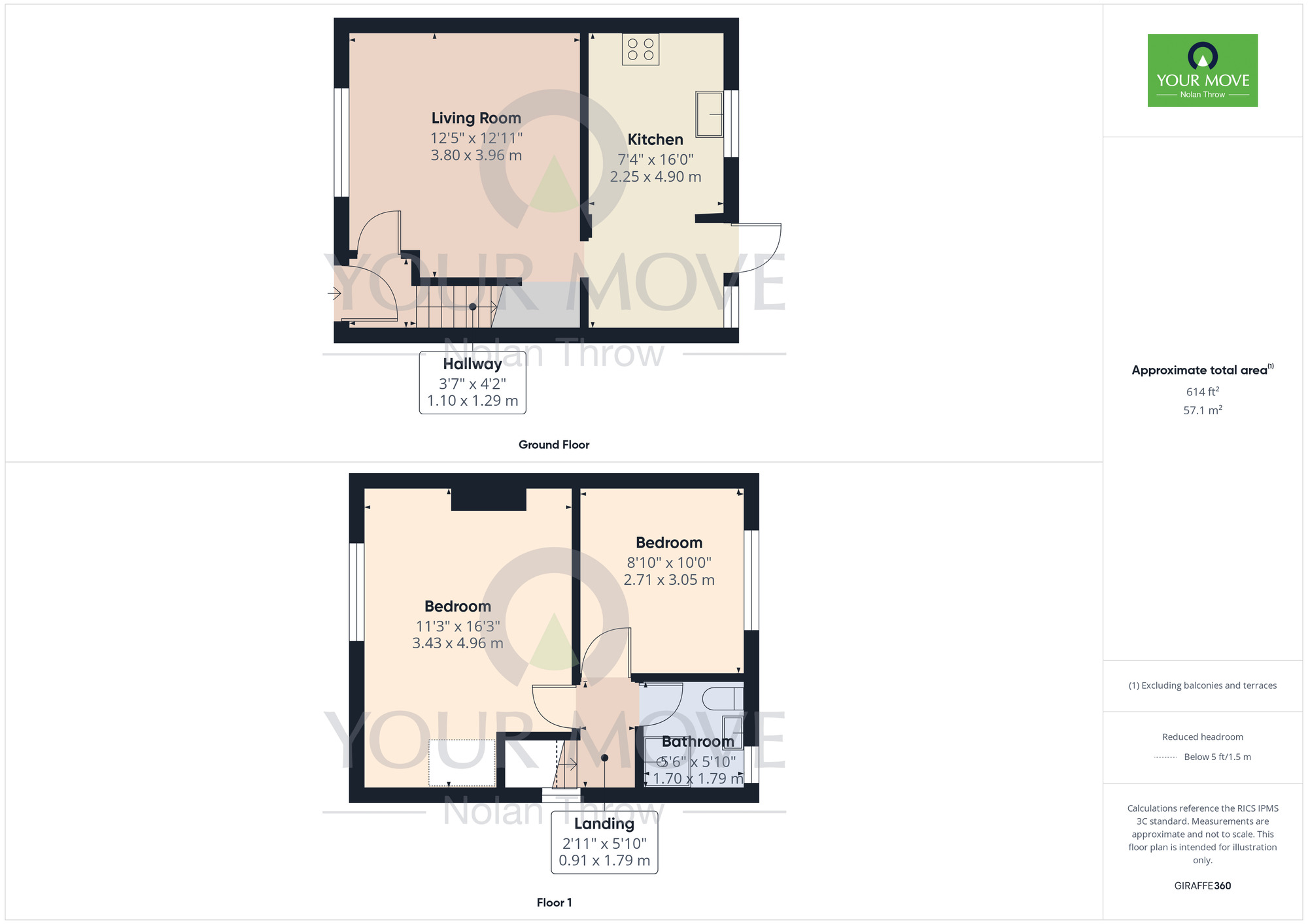 Floorplan of 2 bedroom Semi Detached House for sale, Lime Road, Kettering, Northamptonshire, NN16
