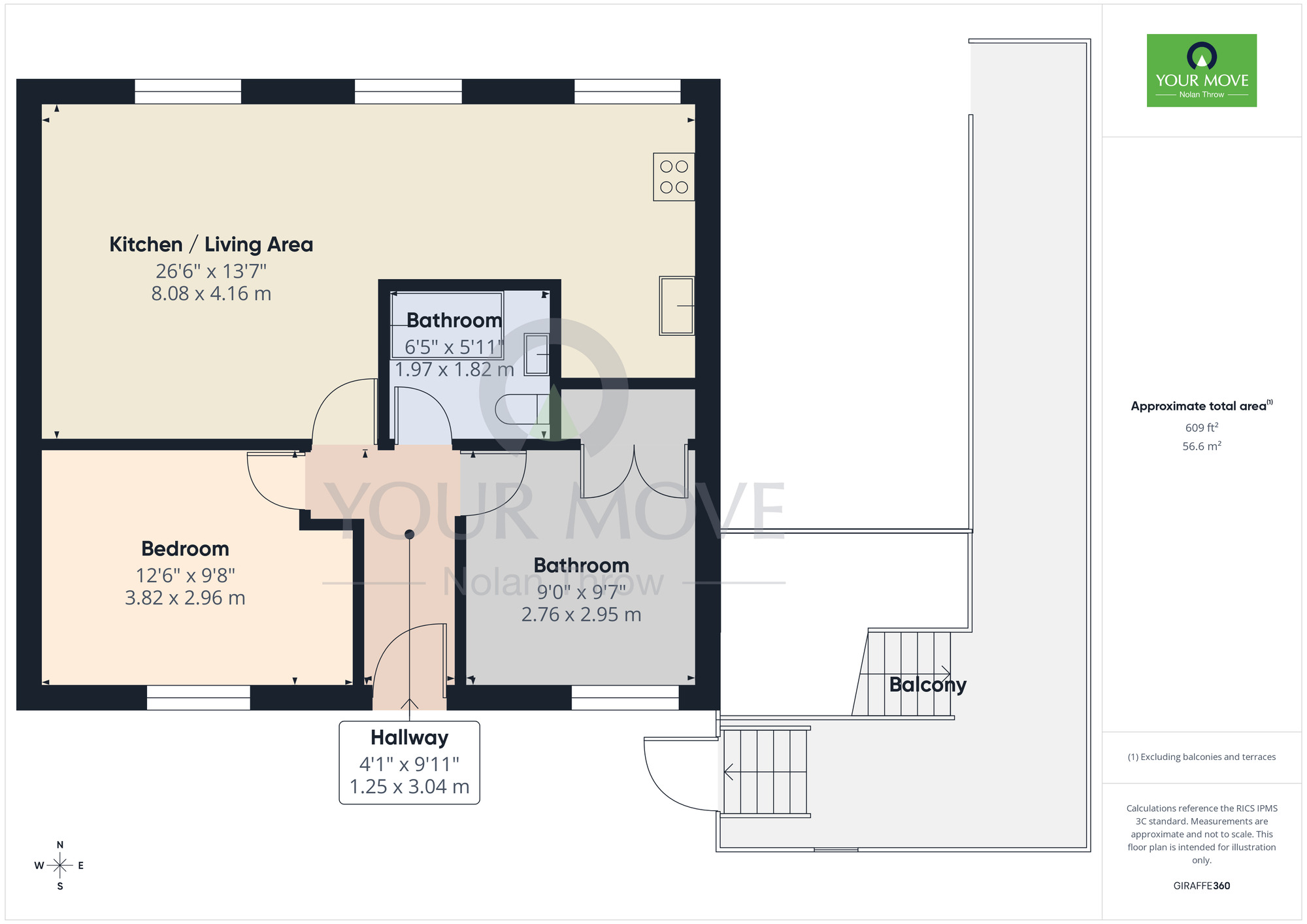 Floorplan of 2 bedroom  Flat for sale, Regent Street, Kettering, Northamptonshire, NN16