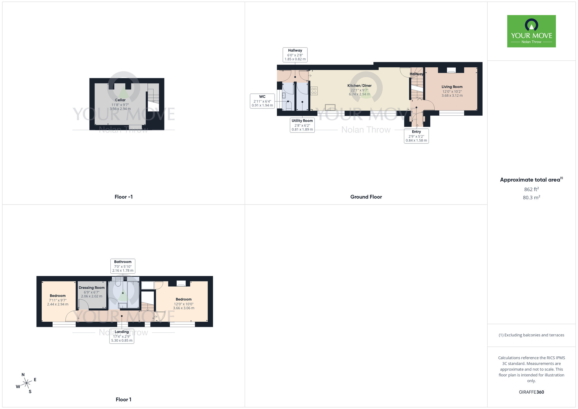 Floorplan of 2 bedroom Mid Terrace House for sale, Duke Street, Kettering, Northamptonshire, NN16