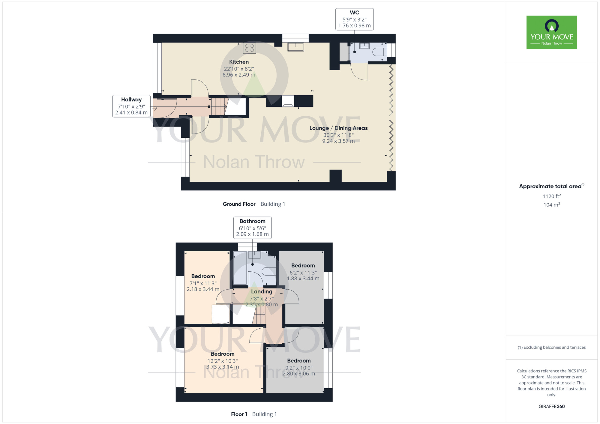 Floorplan of 4 bedroom Detached House for sale, The Lawns, Corby, Northamptonshire, NN18