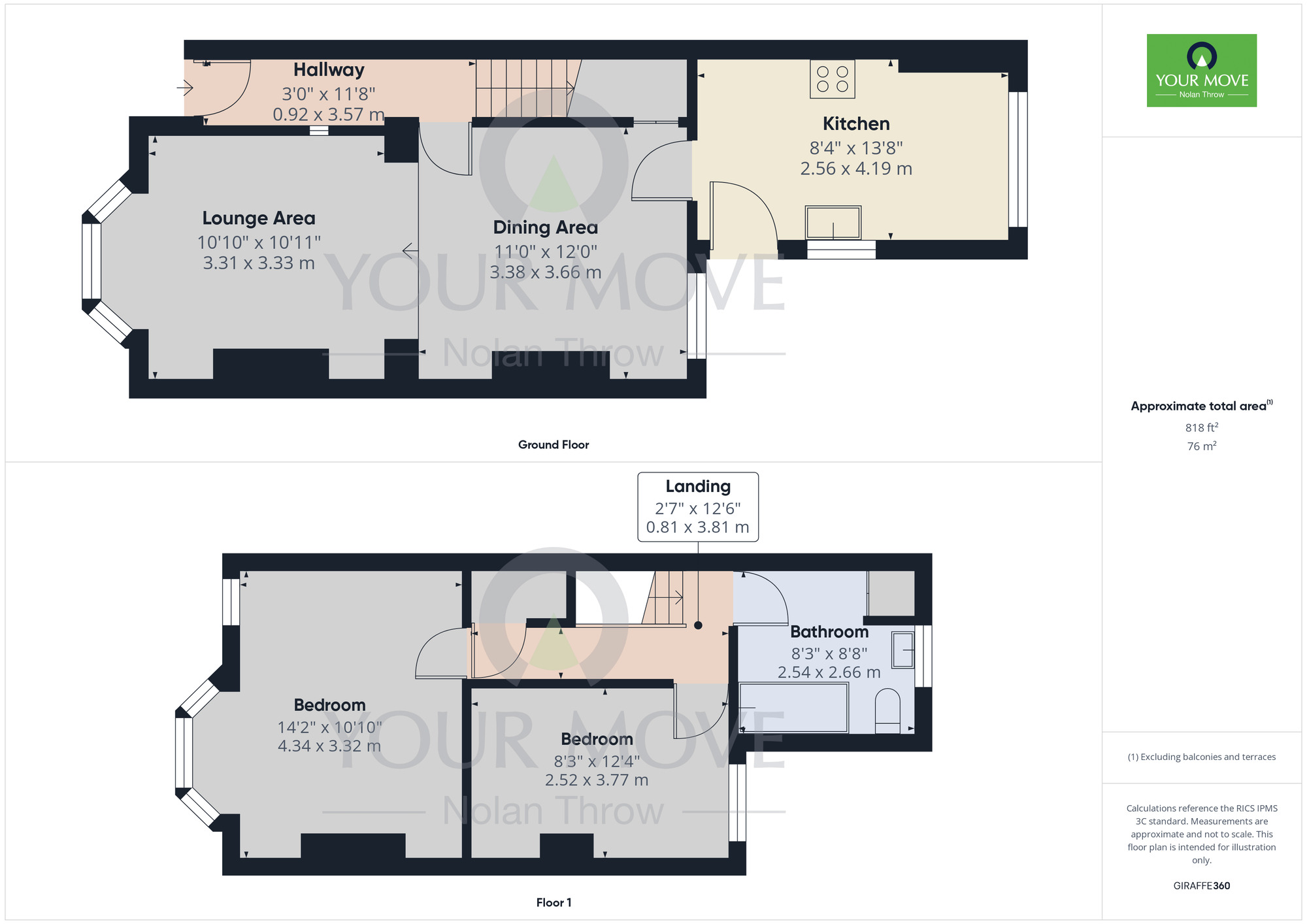 Floorplan of 2 bedroom Mid Terrace House to rent, Harrington Road, Rothwell, Northamptonshire, NN14