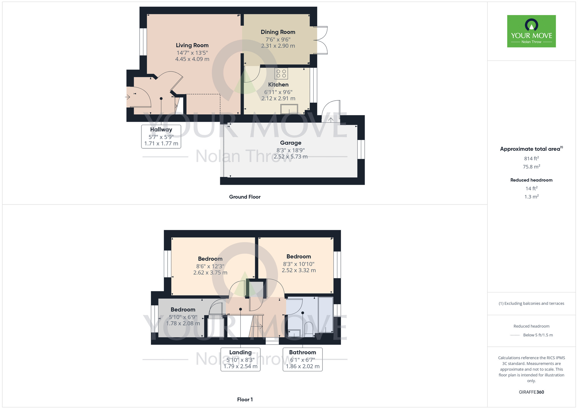 Floorplan of 3 bedroom Semi Detached House for sale, Jasmine Road, Kettering, Northamptonshire, NN16