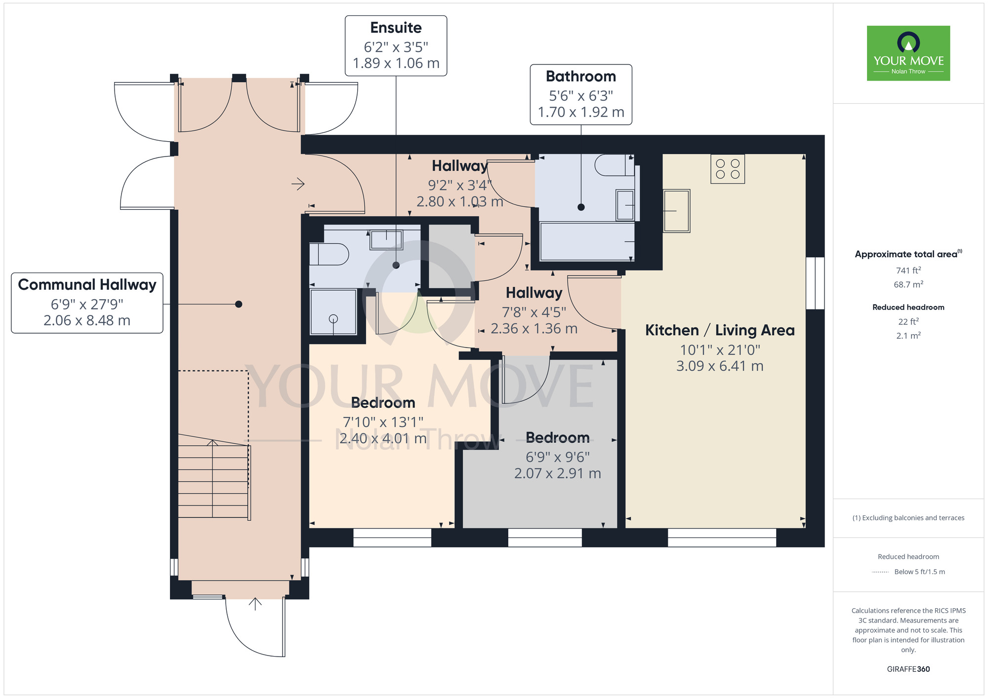 Floorplan of 2 bedroom  Flat for sale, Reservoir Road, Kettering, Northamptonshire, NN16