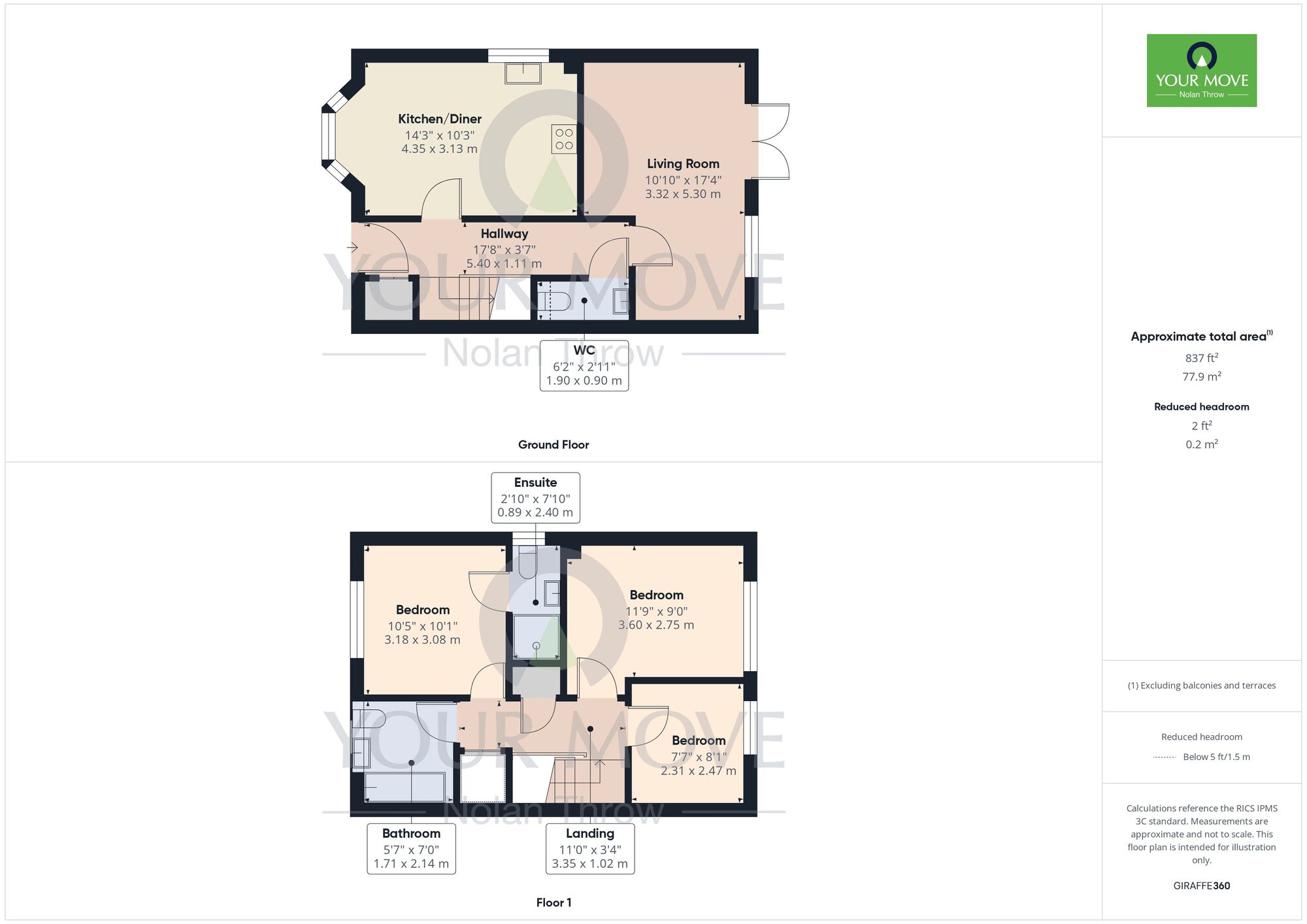 Floorplan of 3 bedroom Semi Detached House for sale, Cheaney Street, Rothwell, Northamptonshire, NN14