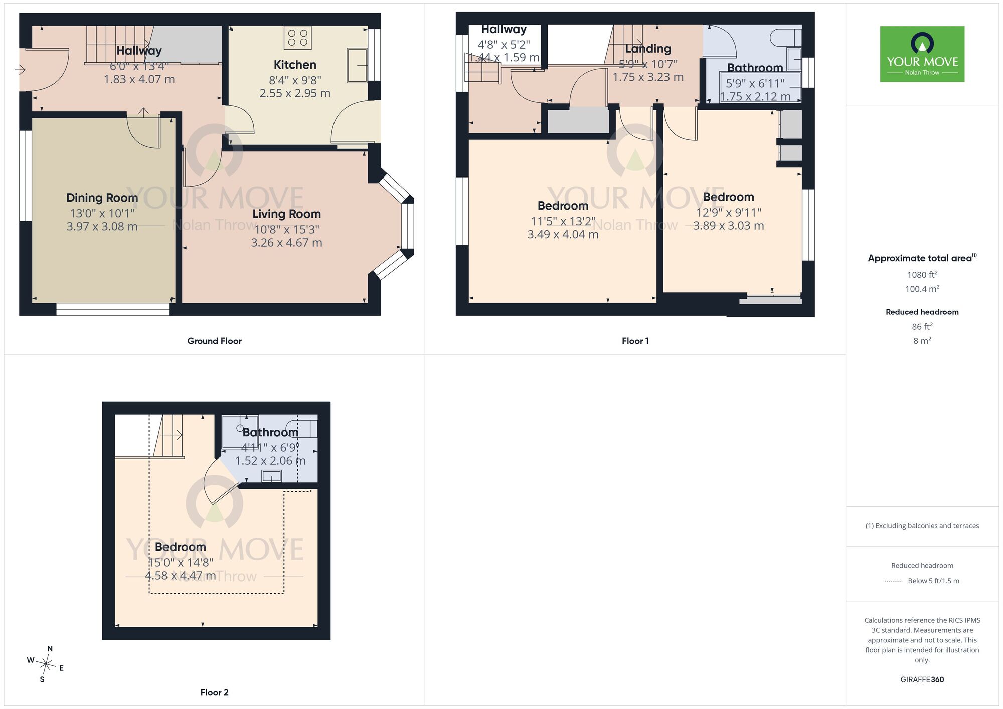 Floorplan of 3 bedroom End Terrace House for sale, Cowper Street, Kettering, Northamptonshire, NN16