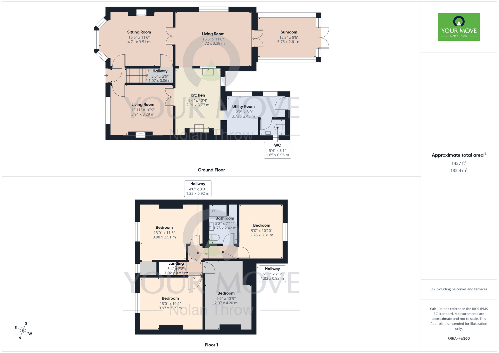 Floorplan of 4 bedroom Detached House for sale, Millers Close, Finedon, Northamptonshire, NN9