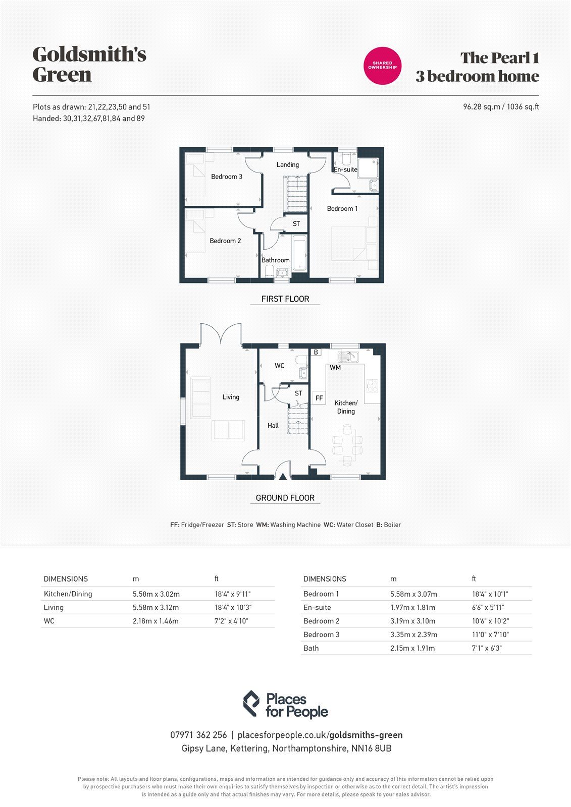 Floorplan of 3 bedroom Detached House for sale, Sutton Drive, Kettering, Northamptonshire, NN16