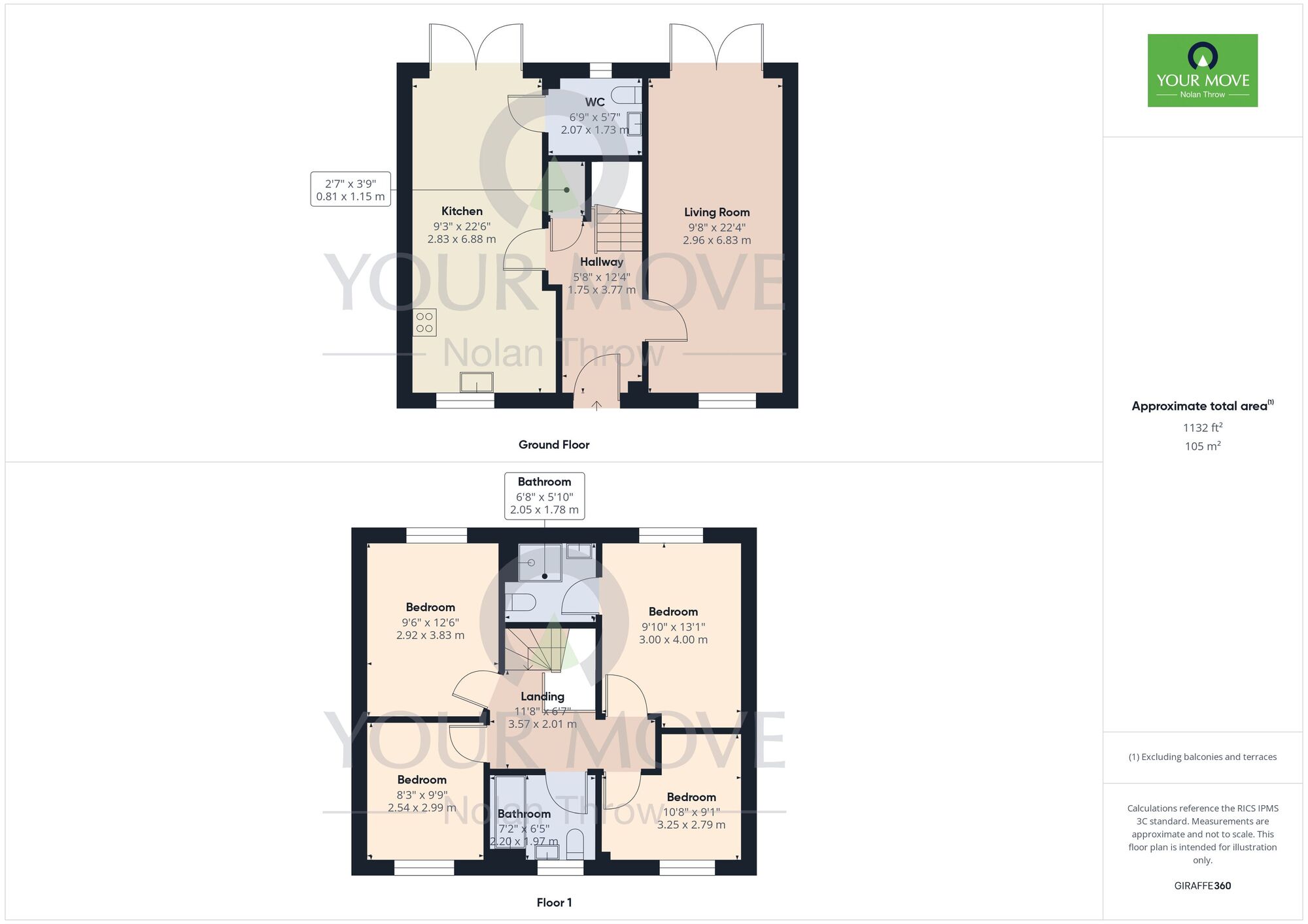 Floorplan of 4 bedroom Detached House for sale, Lowther Place, Kettering, Northamptonshire, NN16