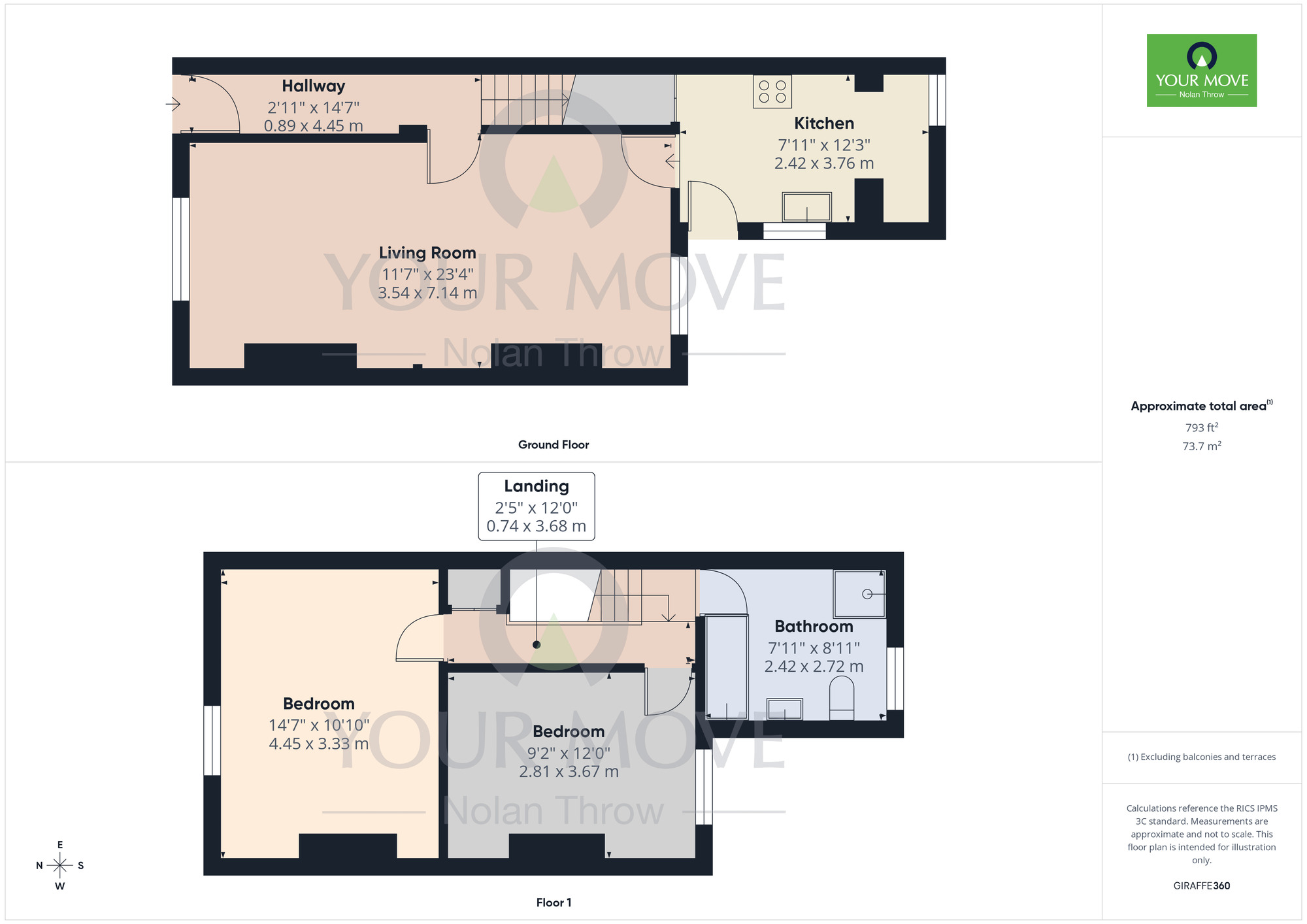 Floorplan of 2 bedroom Mid Terrace House for sale, Wood Street, Kettering, Northamptonshire, NN16