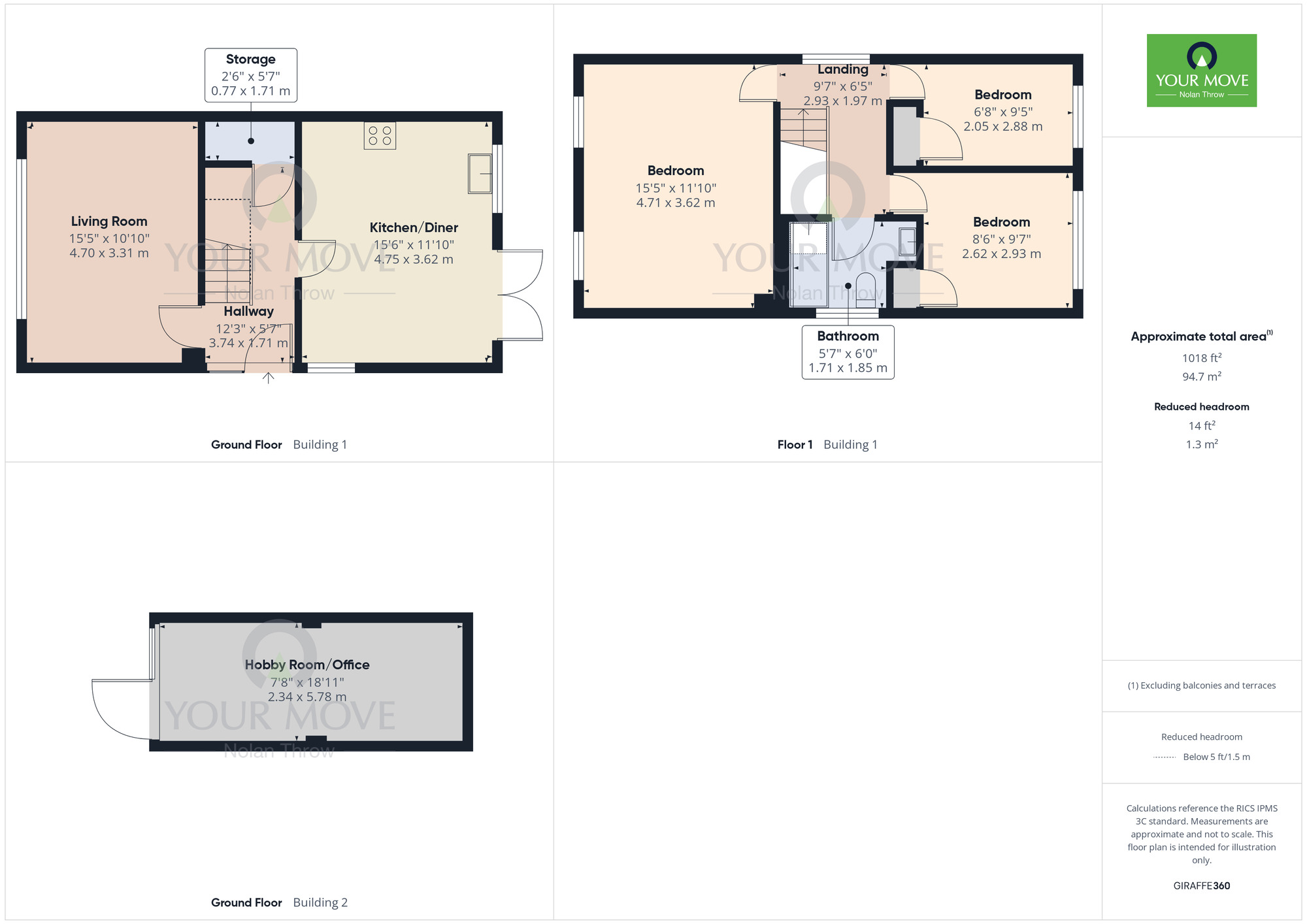 Floorplan of 3 bedroom Detached House to rent, Deeble Road, Kettering, Northamptonshire, NN15