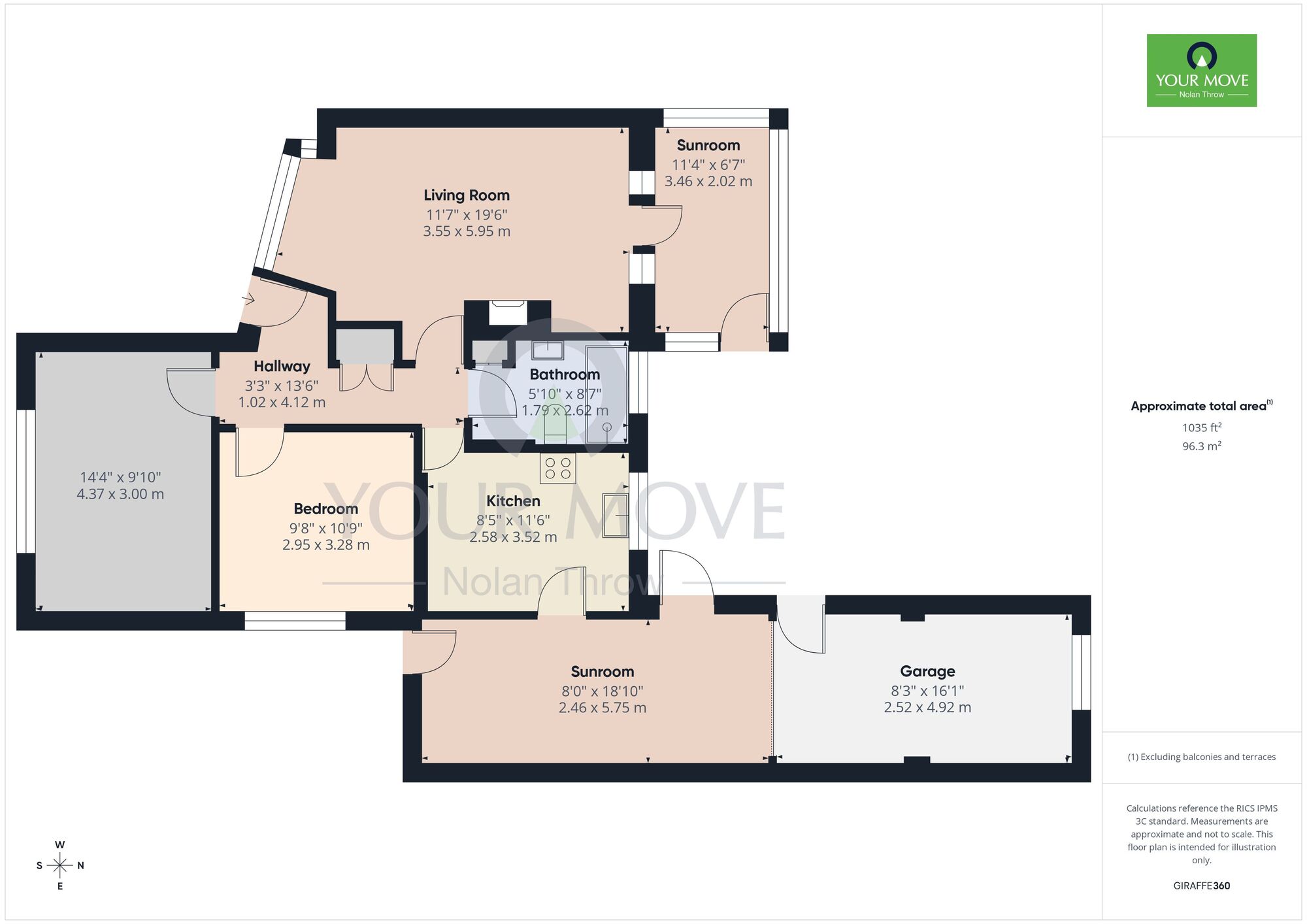 Floorplan of 2 bedroom Detached Bungalow for sale, Fernie Close, Barton Seagrave, Northamptonshire, NN15