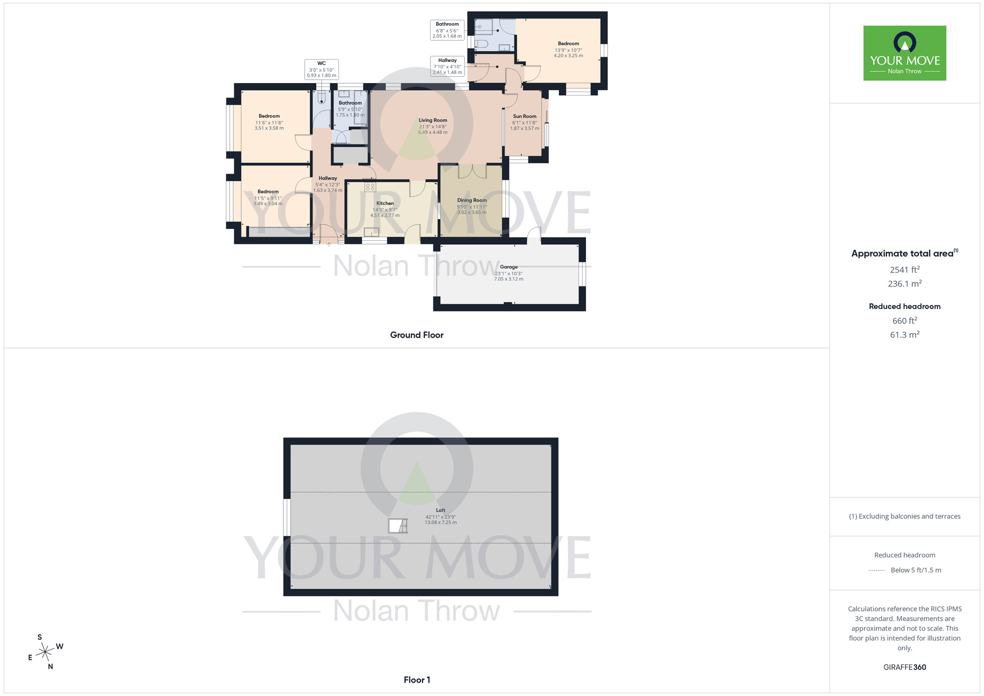 Floorplan of 3 bedroom Detached Bungalow for sale, Hallwood Road, Kettering, Northamptonshire, NN16