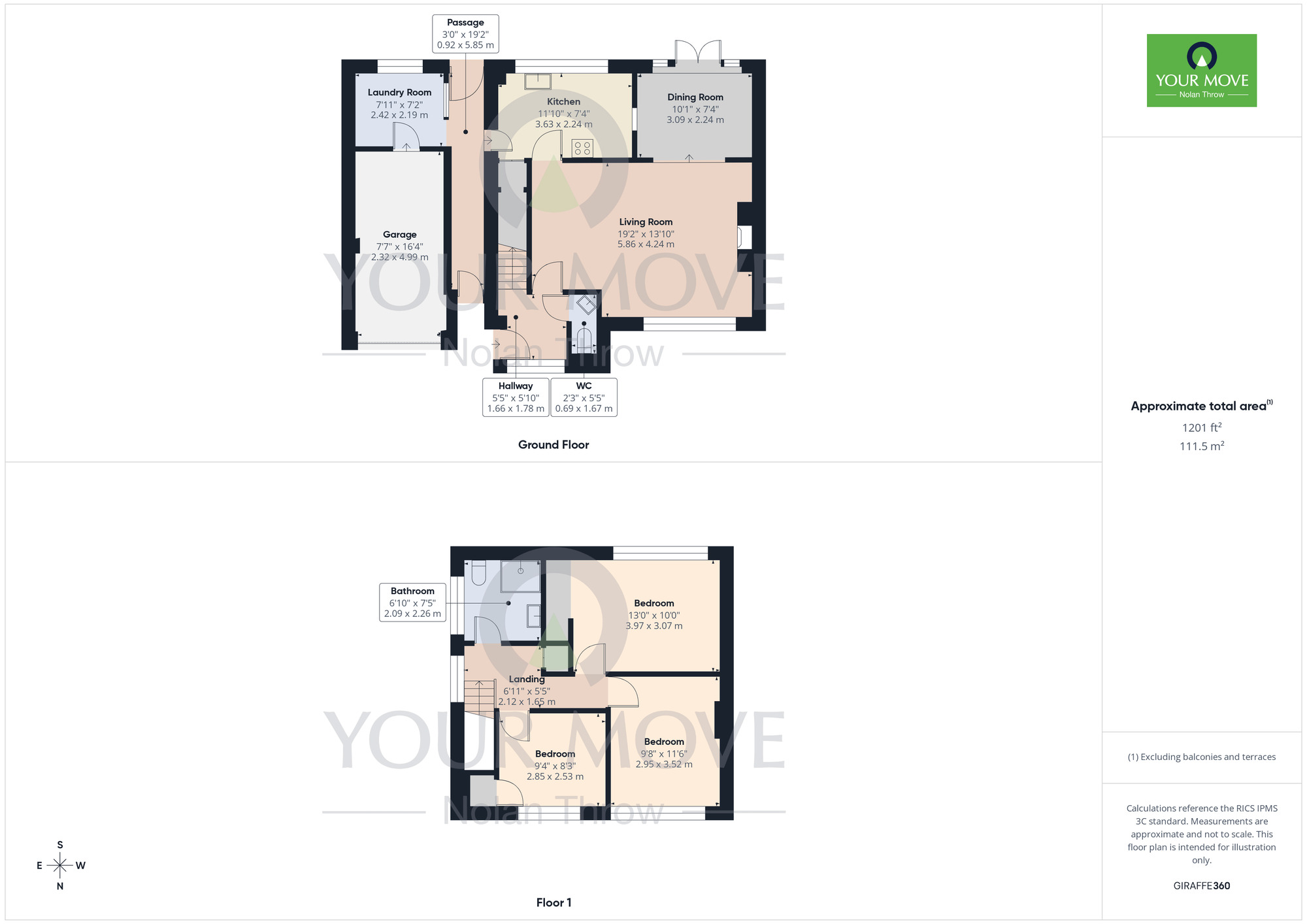 Floorplan of 3 bedroom Semi Detached House for sale, Wilton Close, Desborough, Northamptonshire, NN14