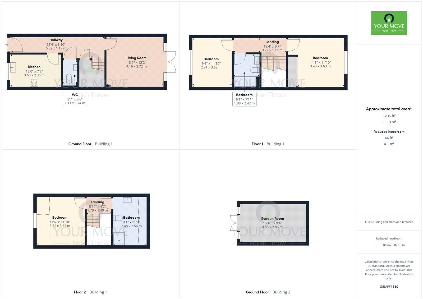 Floorplan of 3 bedroom Mid Terrace House for sale, Milner Road, Finedon, Northamptonshire, NN9