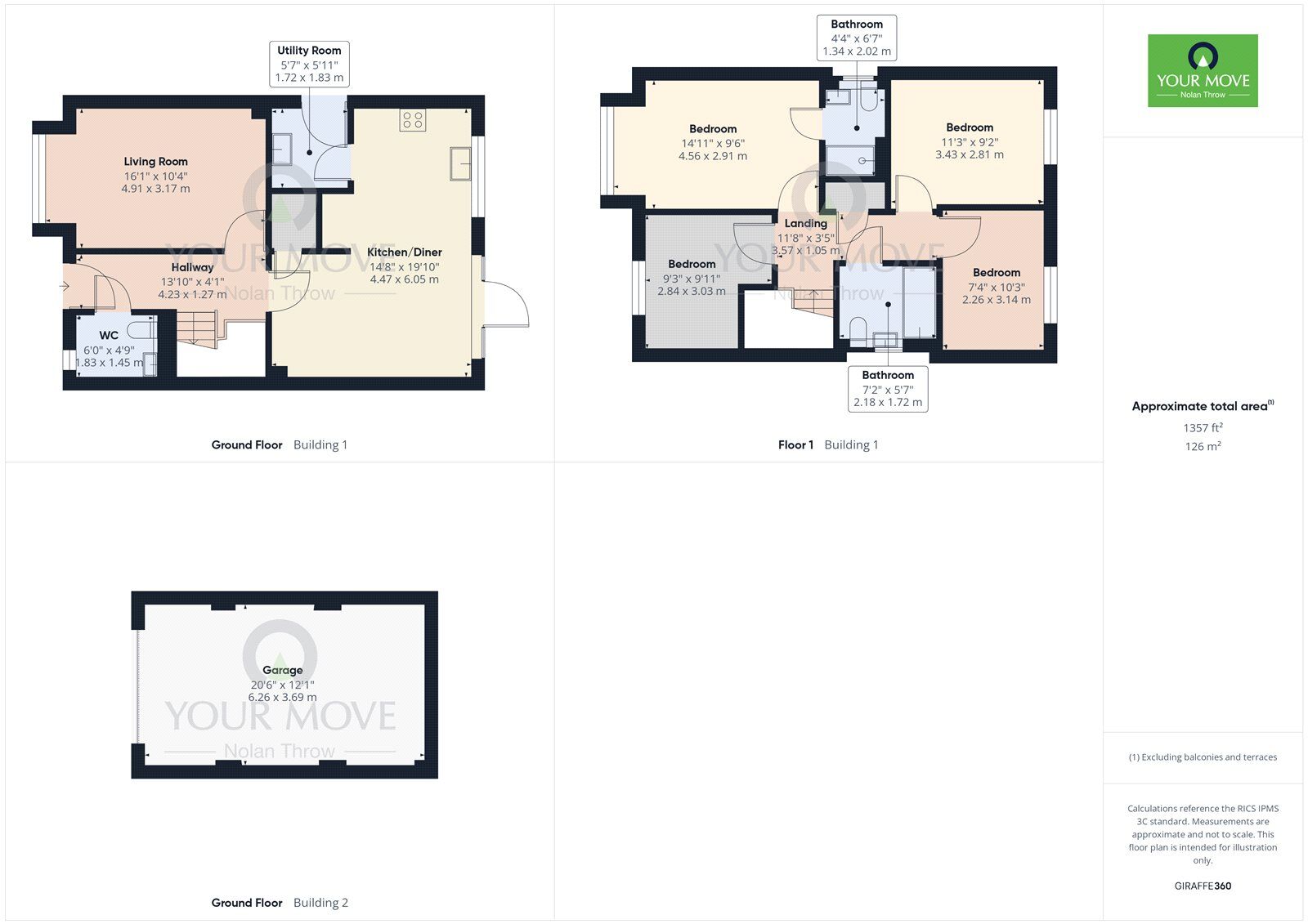 Floorplan of 4 bedroom Detached House for sale, Neptune Street, Barton Seagrave, Northamptonshire, NN15
