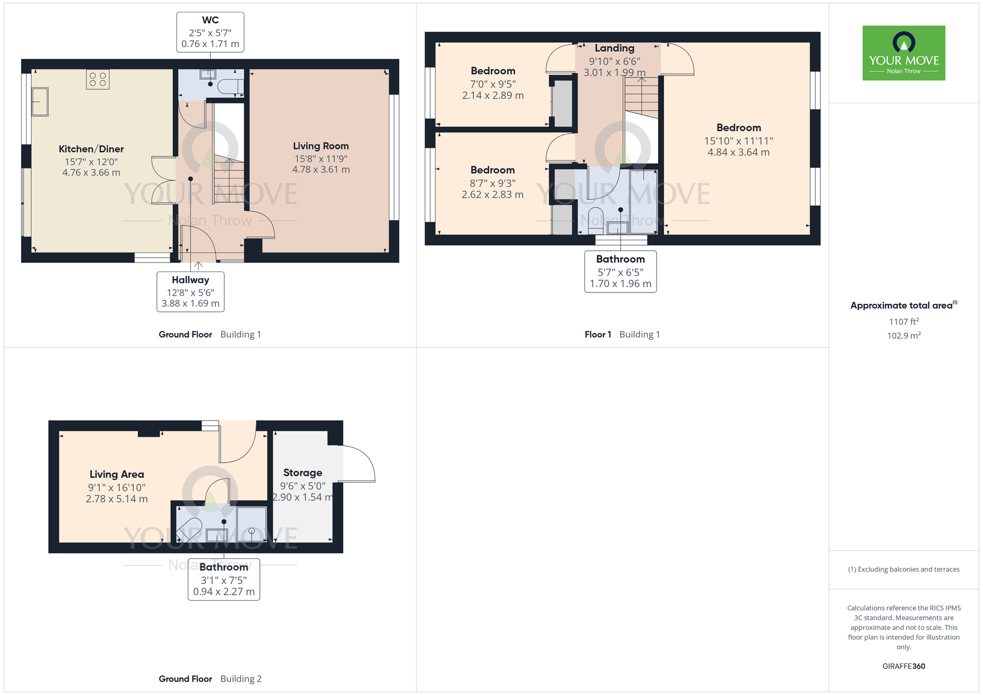 Floorplan of 4 bedroom Semi Detached House for sale, Dingle Road, Northamptonshire, NN10