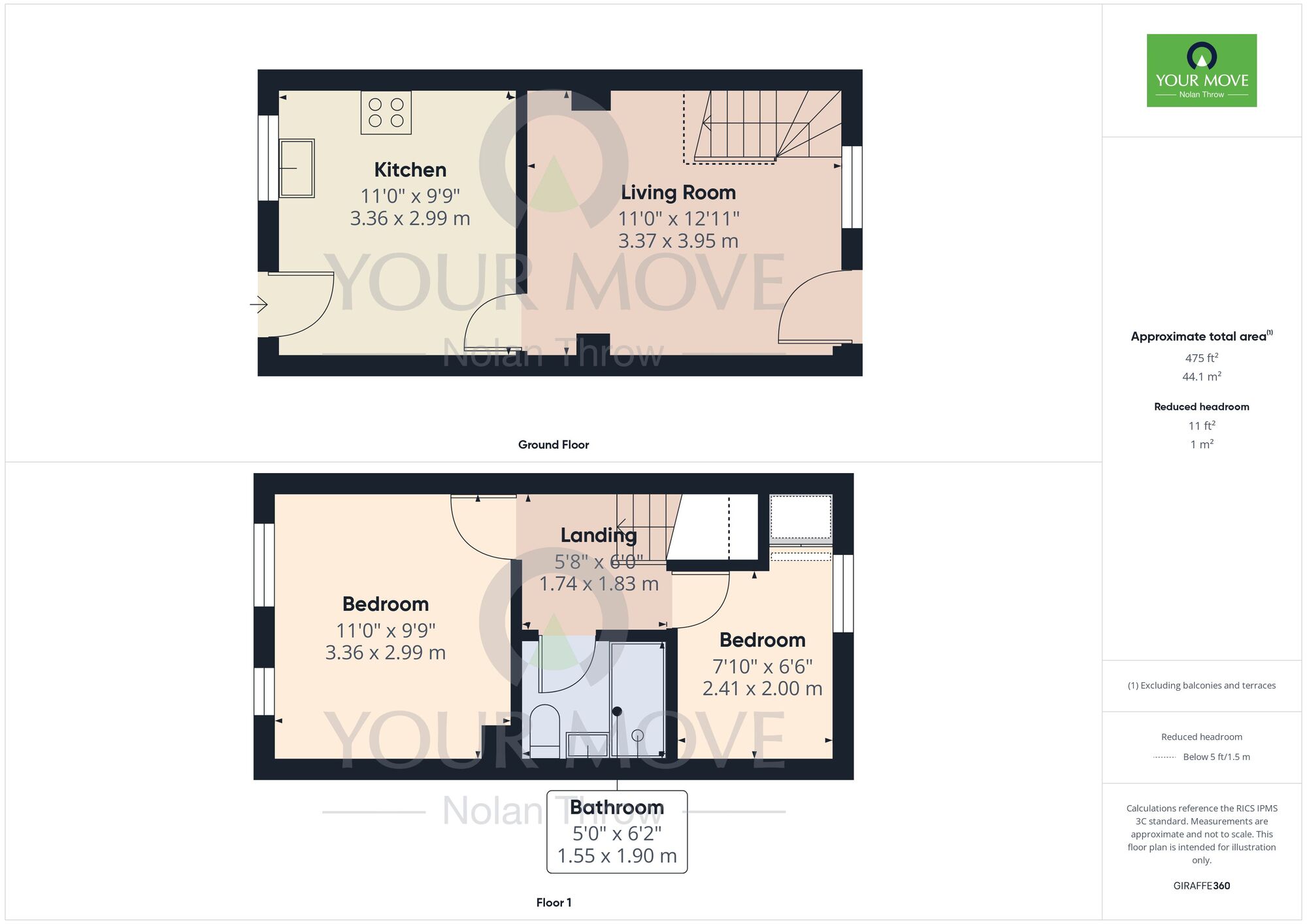 Floorplan of 2 bedroom Mid Terrace House to rent, New Street, Rothwell, Northamptonshire, NN14