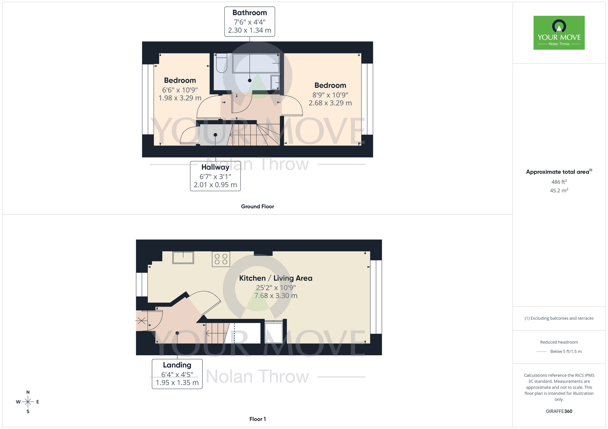 Floorplan of 2 bedroom Flat for sale, Regent Street, Kettering, Northamptonshire, NN16