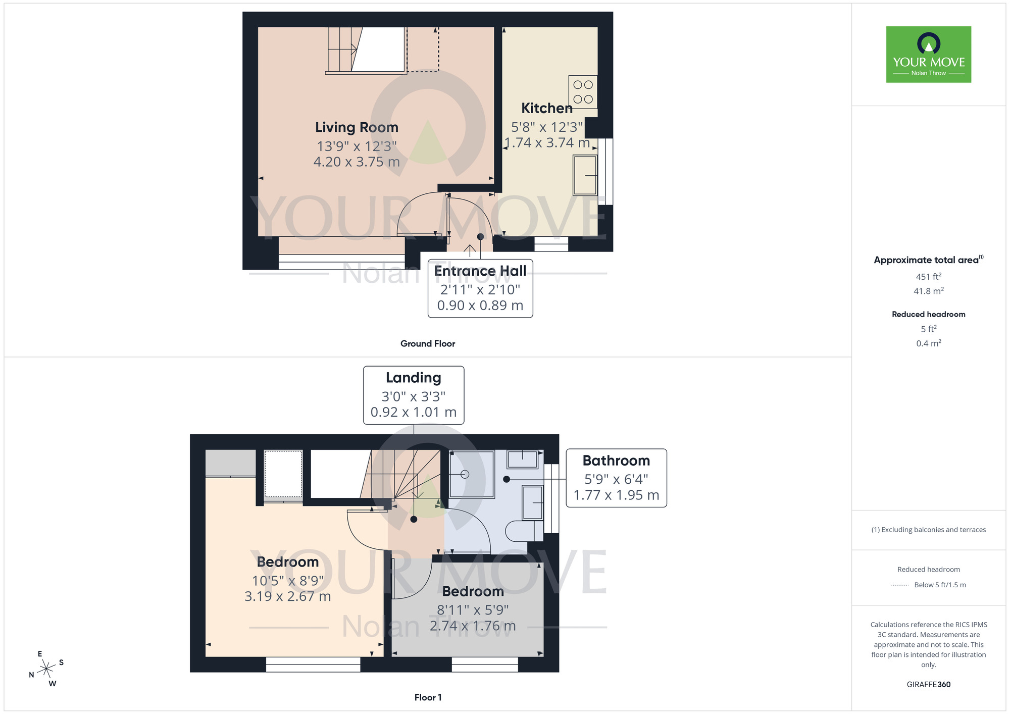Floorplan of 2 bedroom End Terrace House for sale, Avondale Mews, Kettering, Northamptonshire, NN16