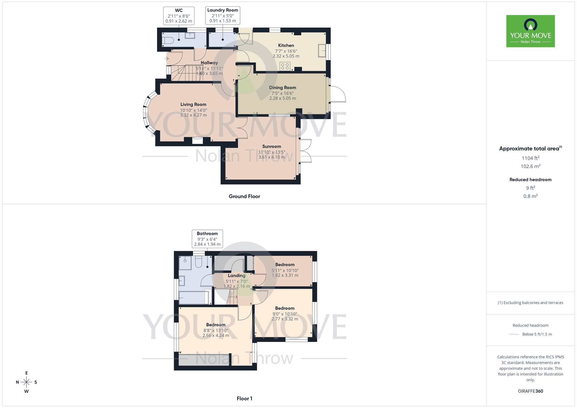 Floorplan of 3 bedroom Detached House for sale, Shelley Road, Kettering, Northamptonshire, NN16