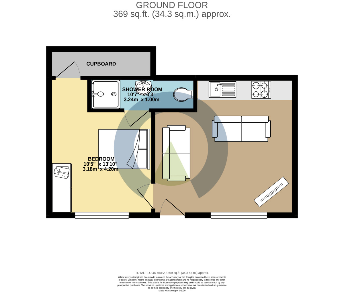 Floorplan of 1 bedroom Flat to rent, Tresham Street, Kettering, Northamptonshire, NN16