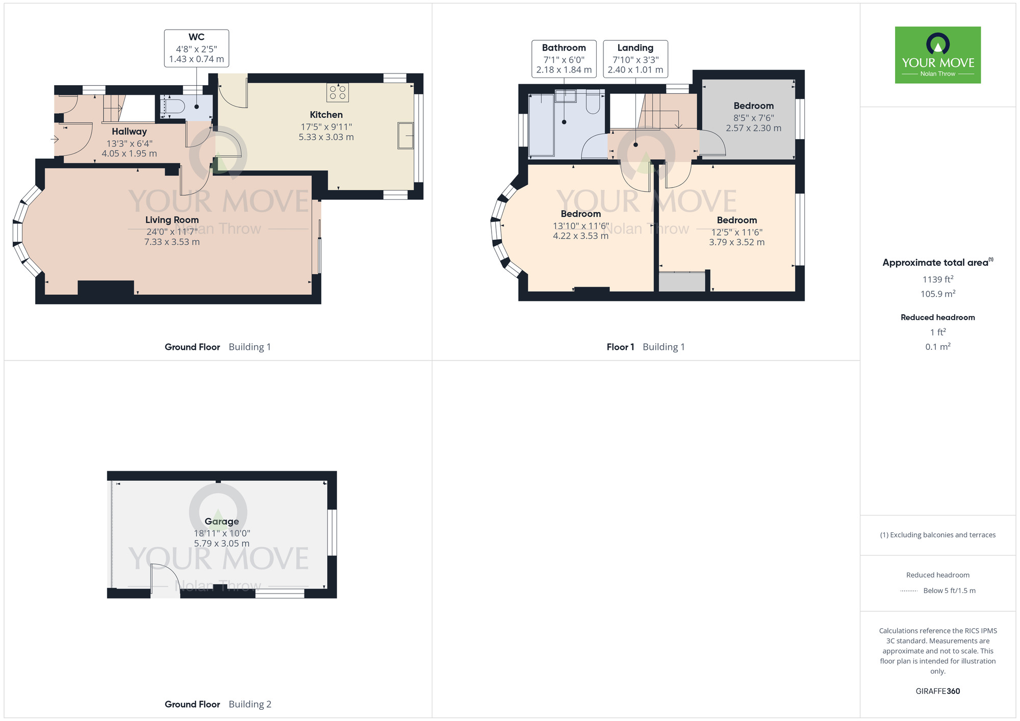 Floorplan of 3 bedroom Semi Detached House for sale, Arden Close, Barton Seagrave, Northamptonshire, NN15
