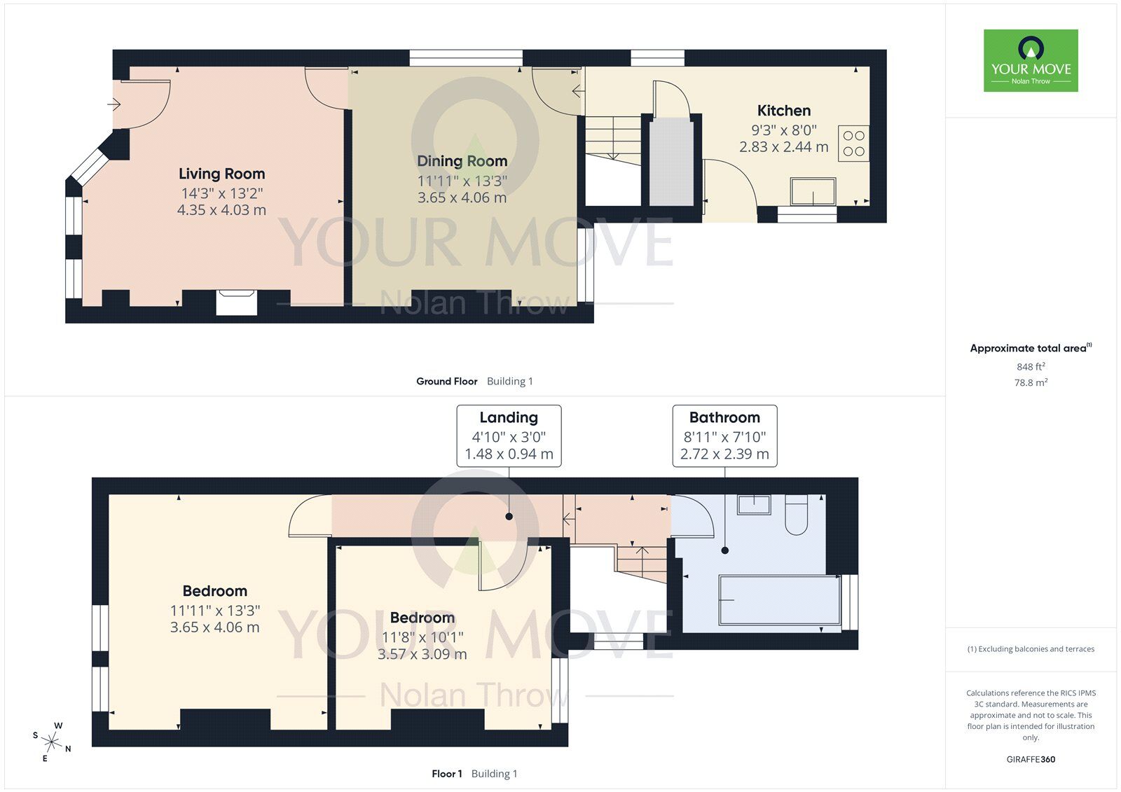 Floorplan of 2 bedroom End Terrace House for sale, William Street, Kettering, Northamptonshire, NN16