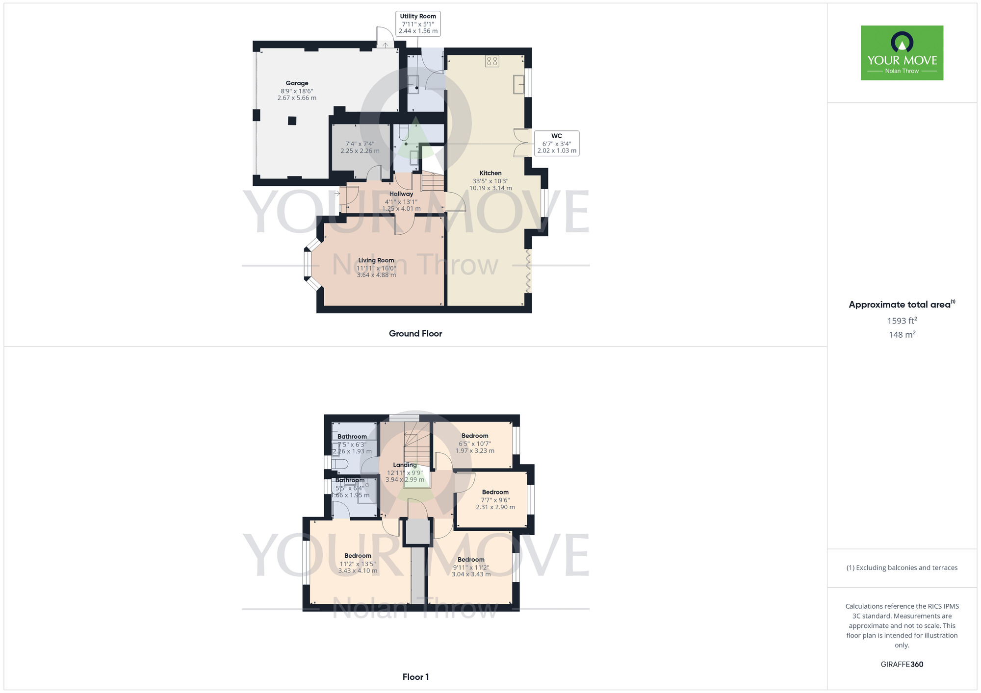 Floorplan of 4 bedroom Detached House to rent, Thurston Drive, Kettering, Northamptonshire, NN15