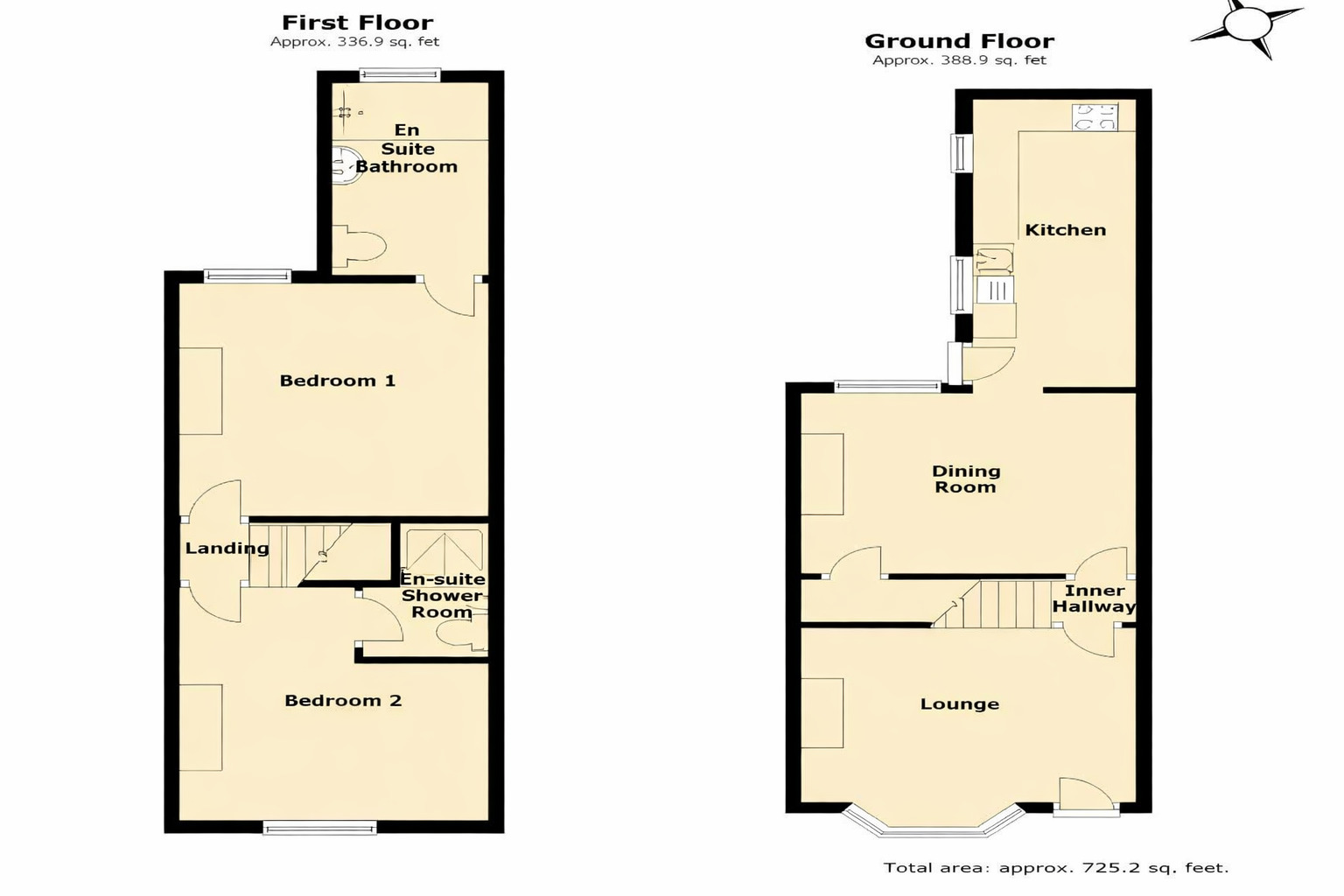 Floorplan of 2 bedroom Mid Terrace House to rent, George Street, Irthlingborough, Northamptonshire, NN9