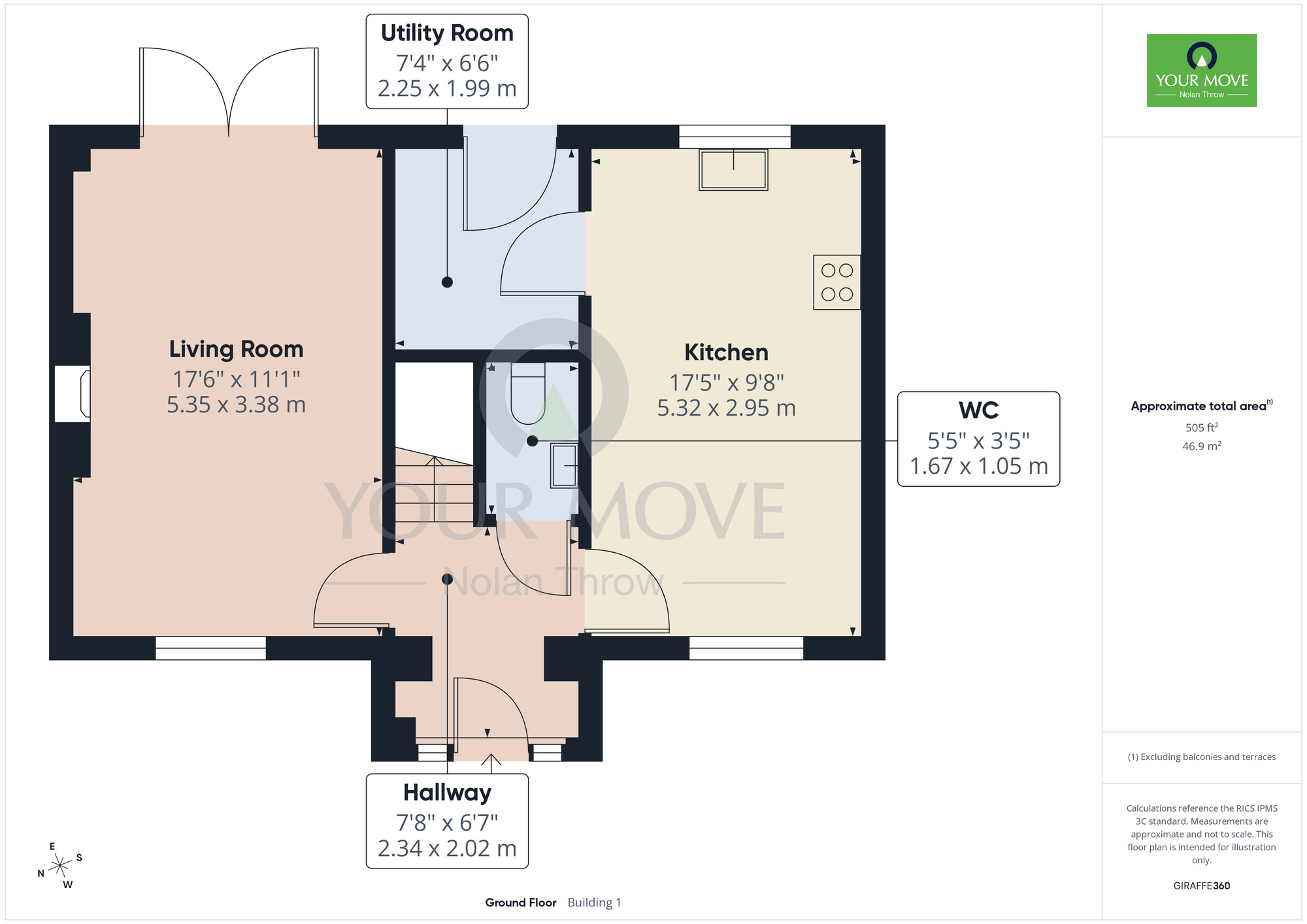 Floorplan of 4 bedroom Link Detached House for sale, Paddock Road, Woodford, Northamptonshire, NN14