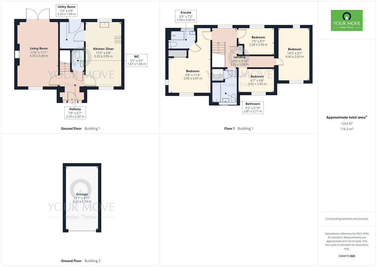 Floorplan of 4 bedroom Link Detached House for sale, Paddock Road, Woodford, Northamptonshire, NN14