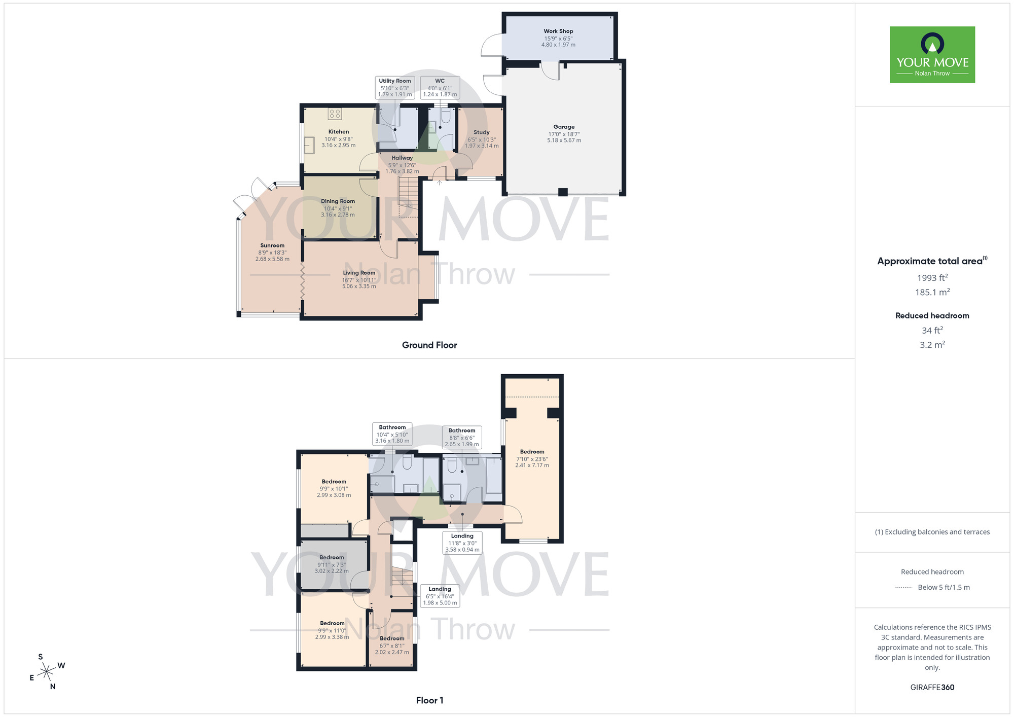 Floorplan of 5 bedroom Detached House for sale, Chandler Gardens, Thrapston, Northamptonshire, NN14