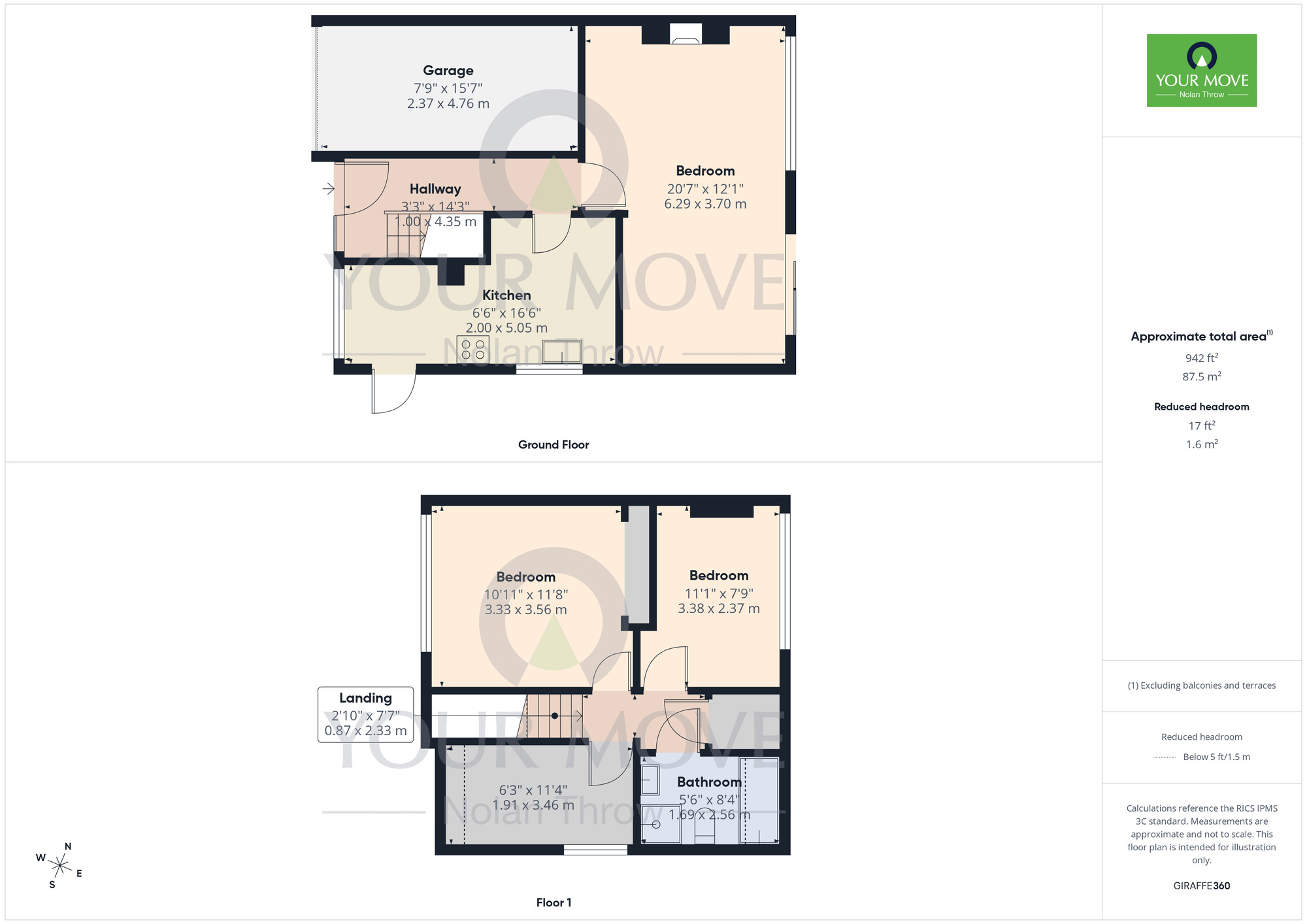 Floorplan of 3 bedroom Semi Detached House for sale, Grosvenor Way, Barton Seagrave, Northamptonshire, NN15