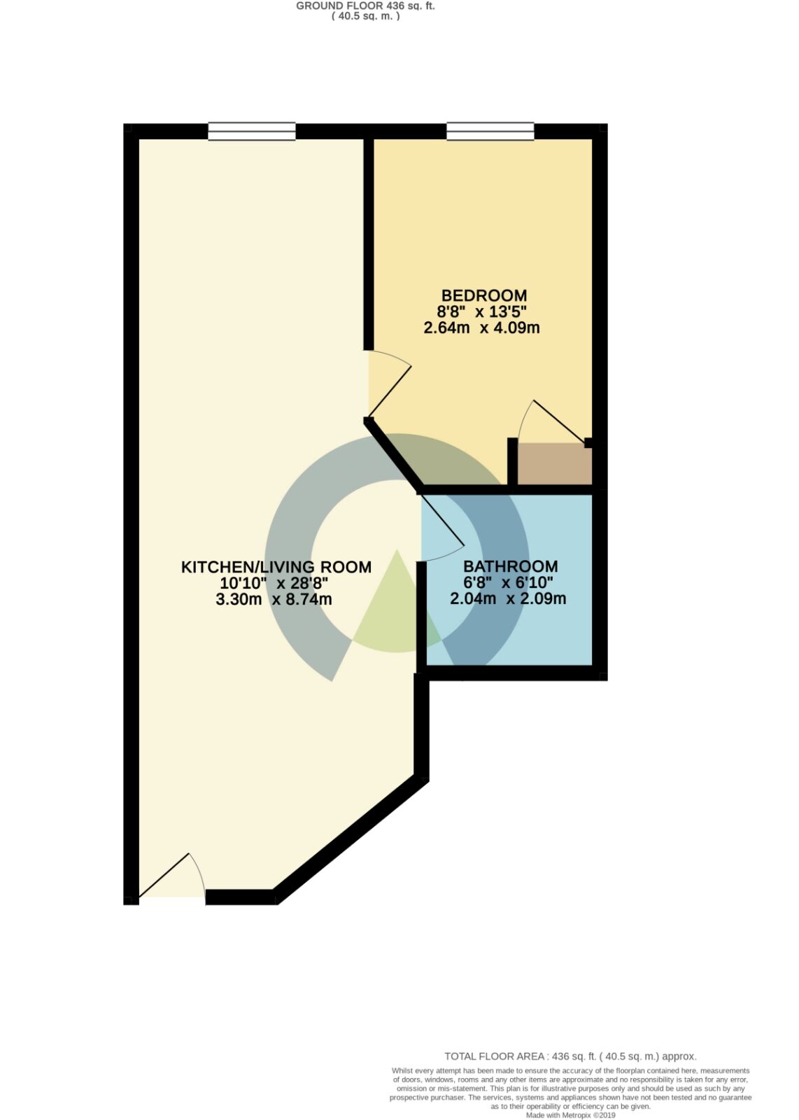 Floorplan of 1 bedroom Flat for sale, Tresham Street, Kettering, Northamptonshire, NN16