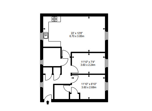 Floorplan of 2 bedroom Flat to rent, Horse Fair Lane, Rothwell, Northamptonshire, NN14
