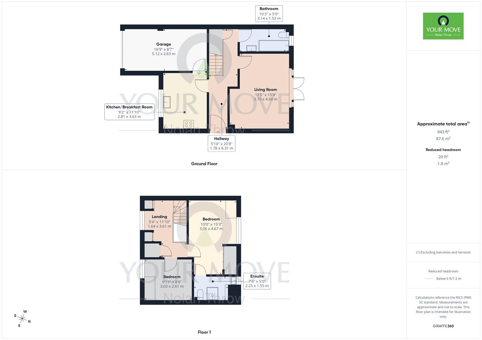 Floorplan of 2 bedroom Semi Detached House for sale, Battles Close, Cranford, Northamptonshire, NN14