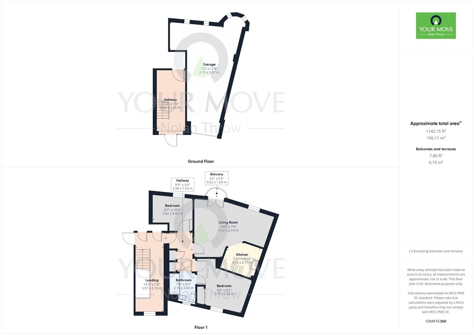 Floorplan of 2 bedroom Flat to rent, Woodcroft Way, Kettering, Northamptonshire, NN15