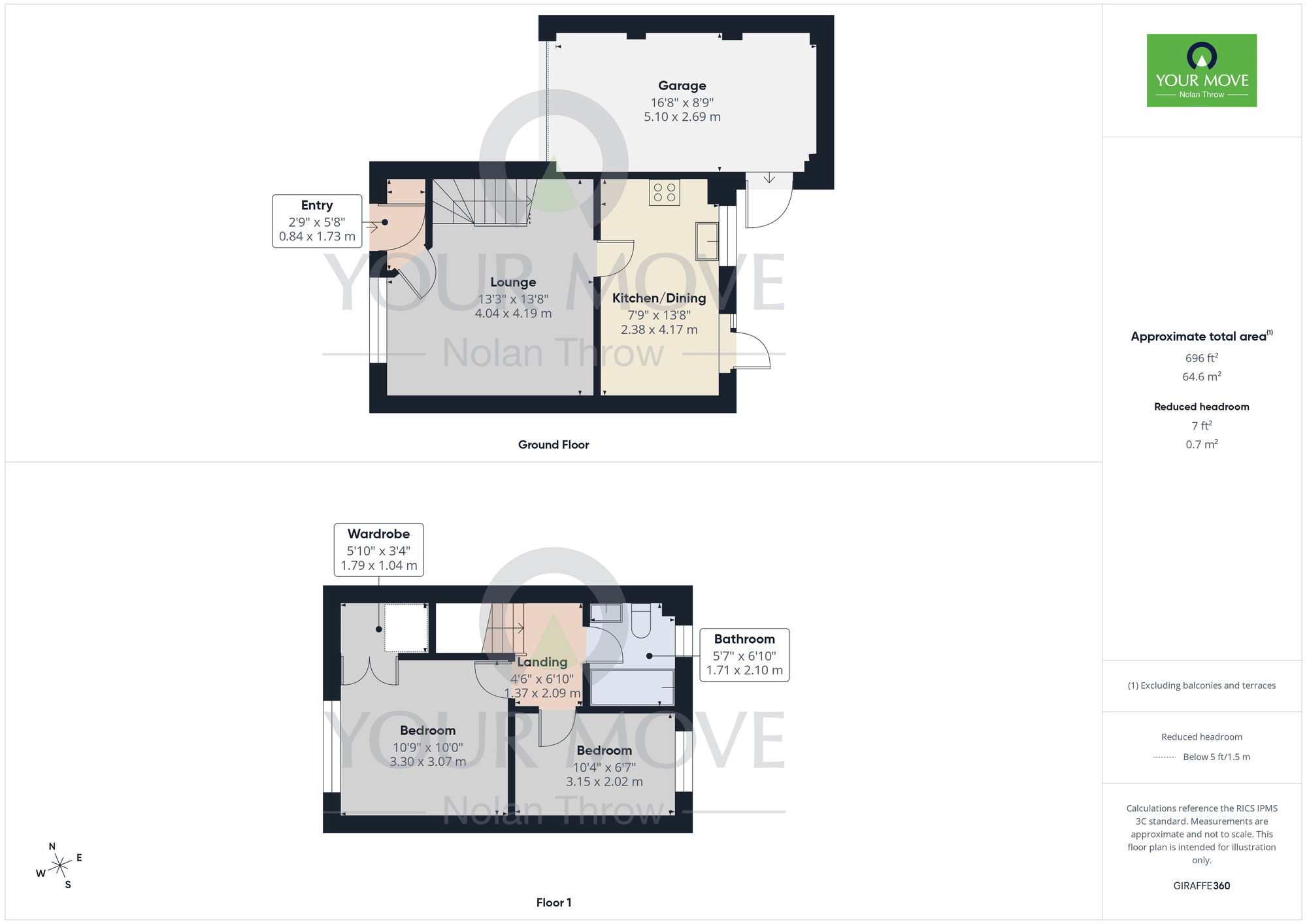 Floorplan of 2 bedroom Semi Detached House for sale, St. Nicholas Close, Kettering, Northamptonshire, NN15