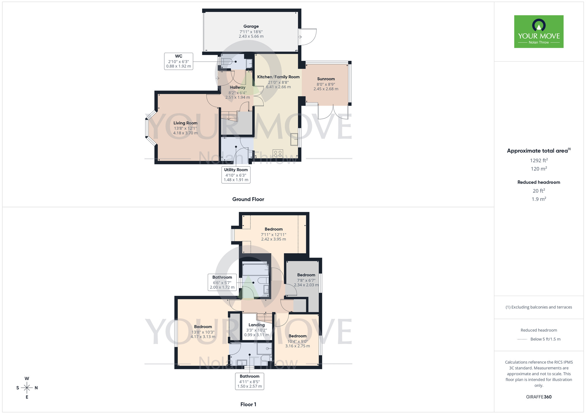 Floorplan of 4 bedroom Detached House for sale, Tailby Avenue, Kettering, Northamptonshire, NN16
