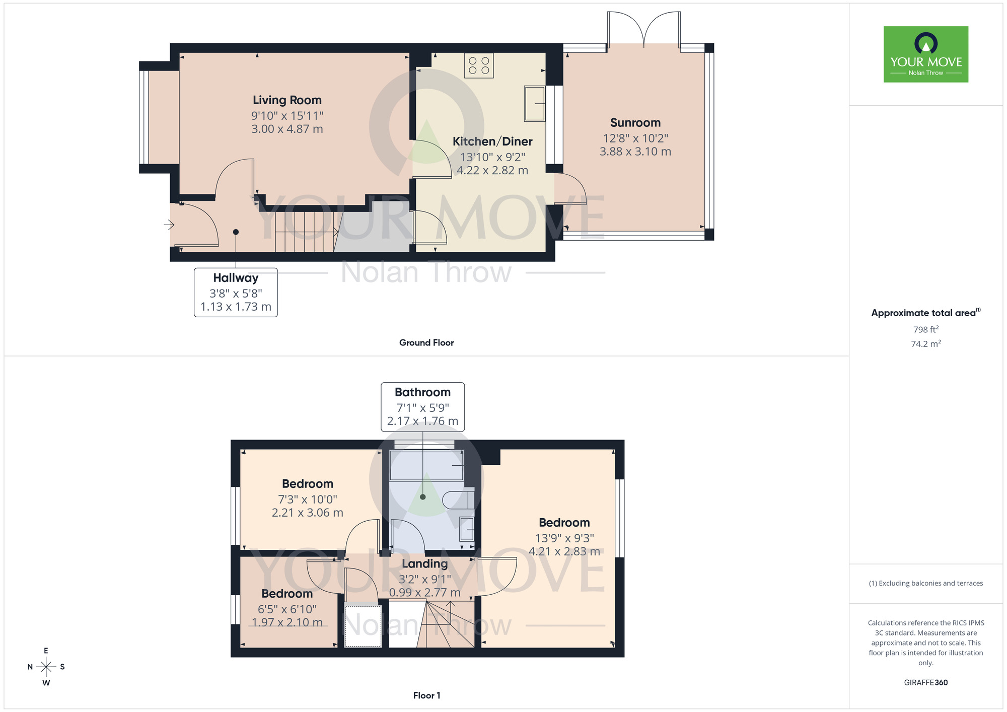 Floorplan of 3 bedroom Semi Detached House to rent, Viking Close, Kettering, Northamptonshire, NN16