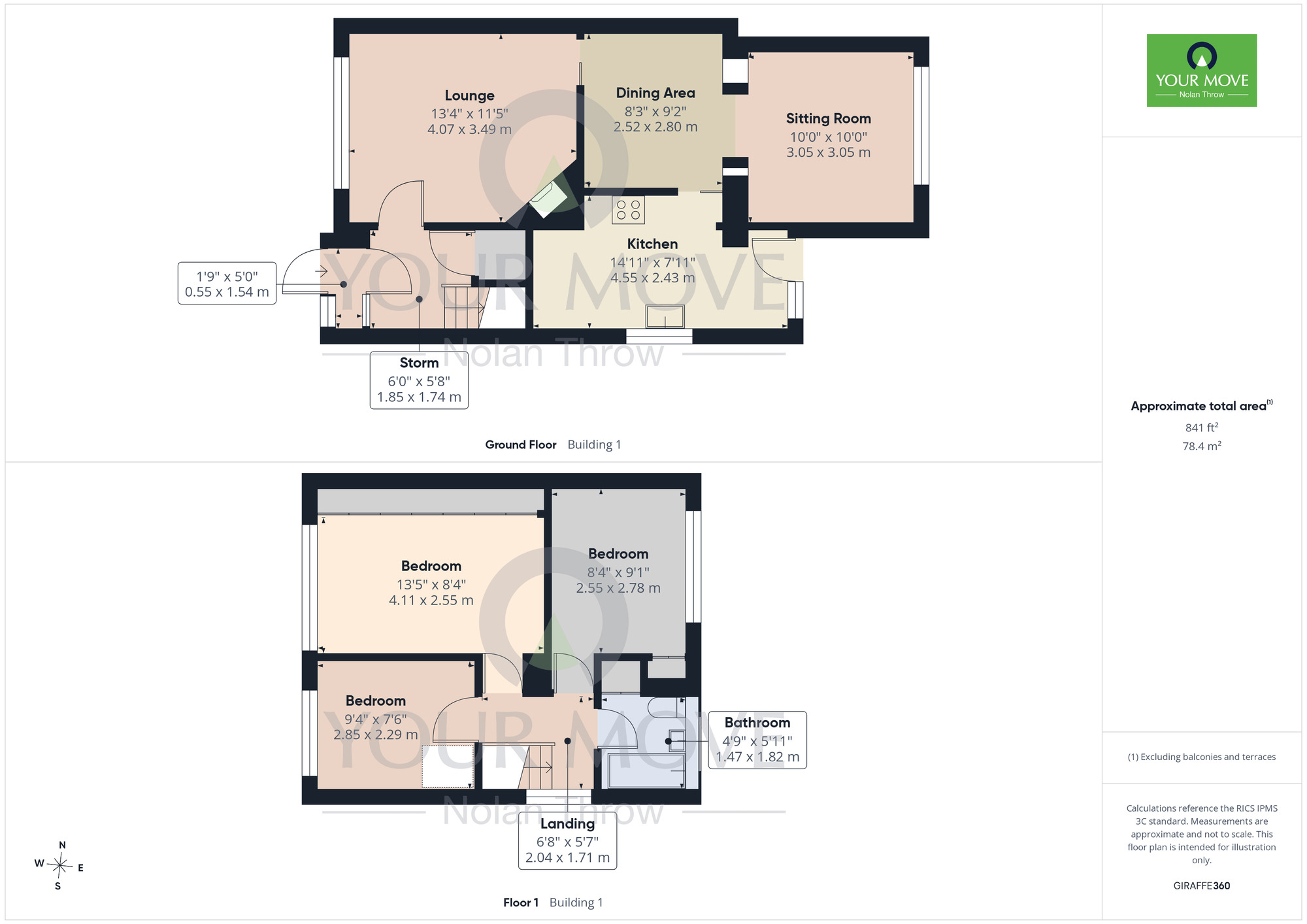 Floorplan of 3 bedroom Semi Detached House for sale, Derwent Crescent, Kettering, Northamptonshire, NN16