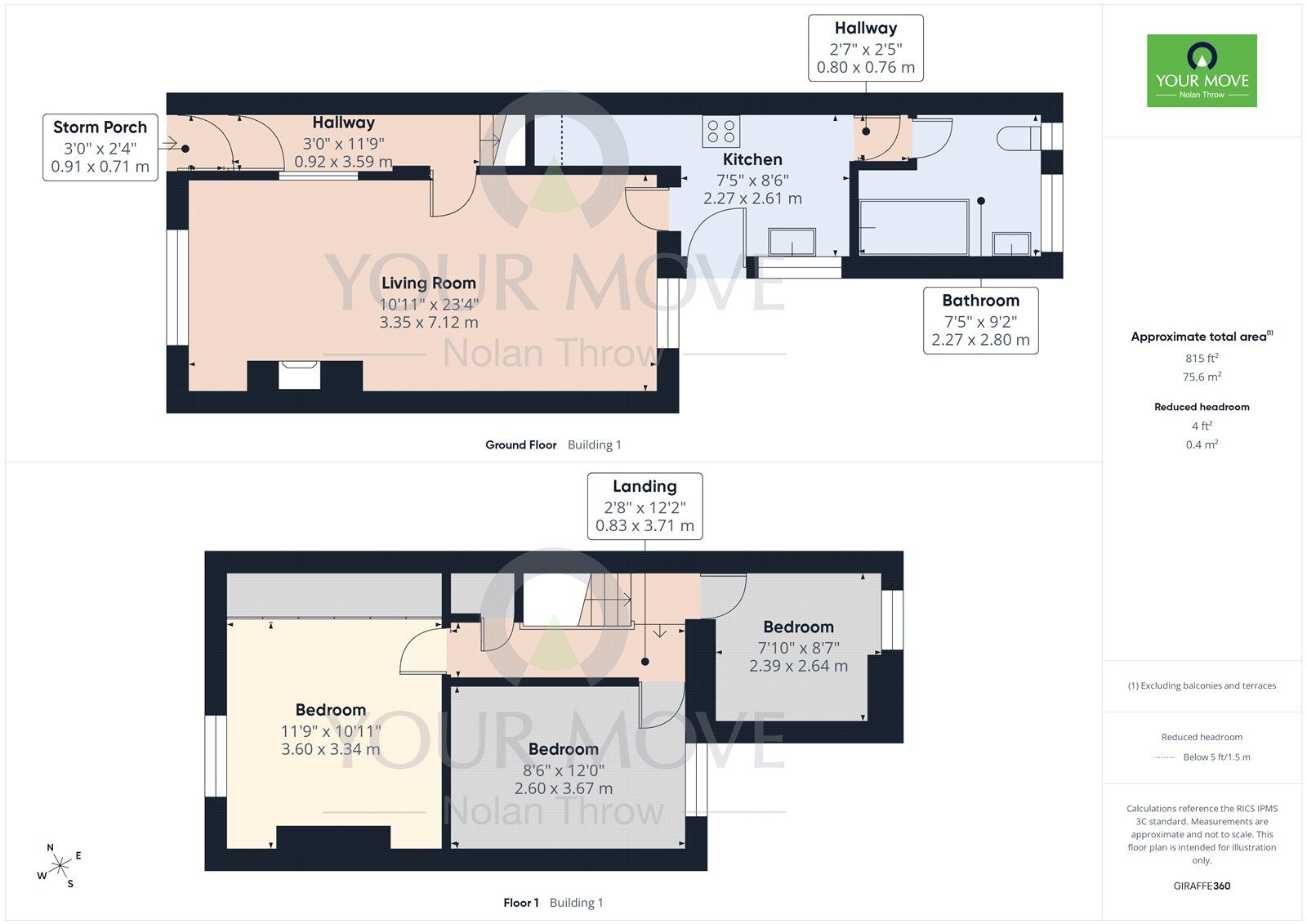Floorplan of 3 bedroom Mid Terrace House for sale, Cambridge Street, Kettering, Northamptonshire, NN16