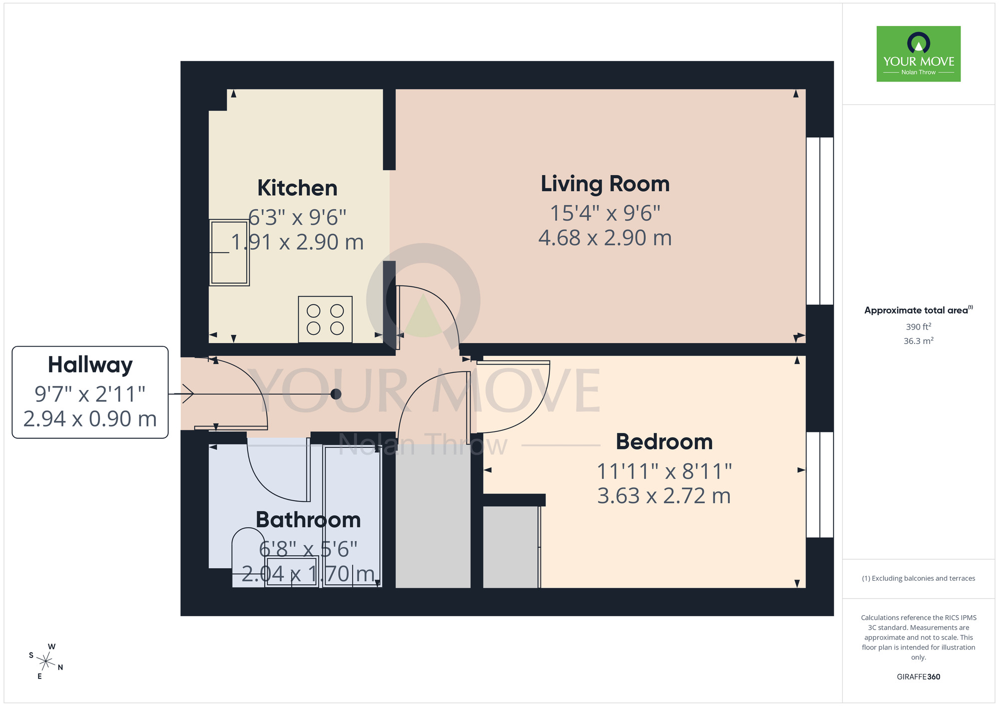 Floorplan of 1 bedroom Flat for sale, Reservoir Road, Kettering, Northamptonshire, NN16