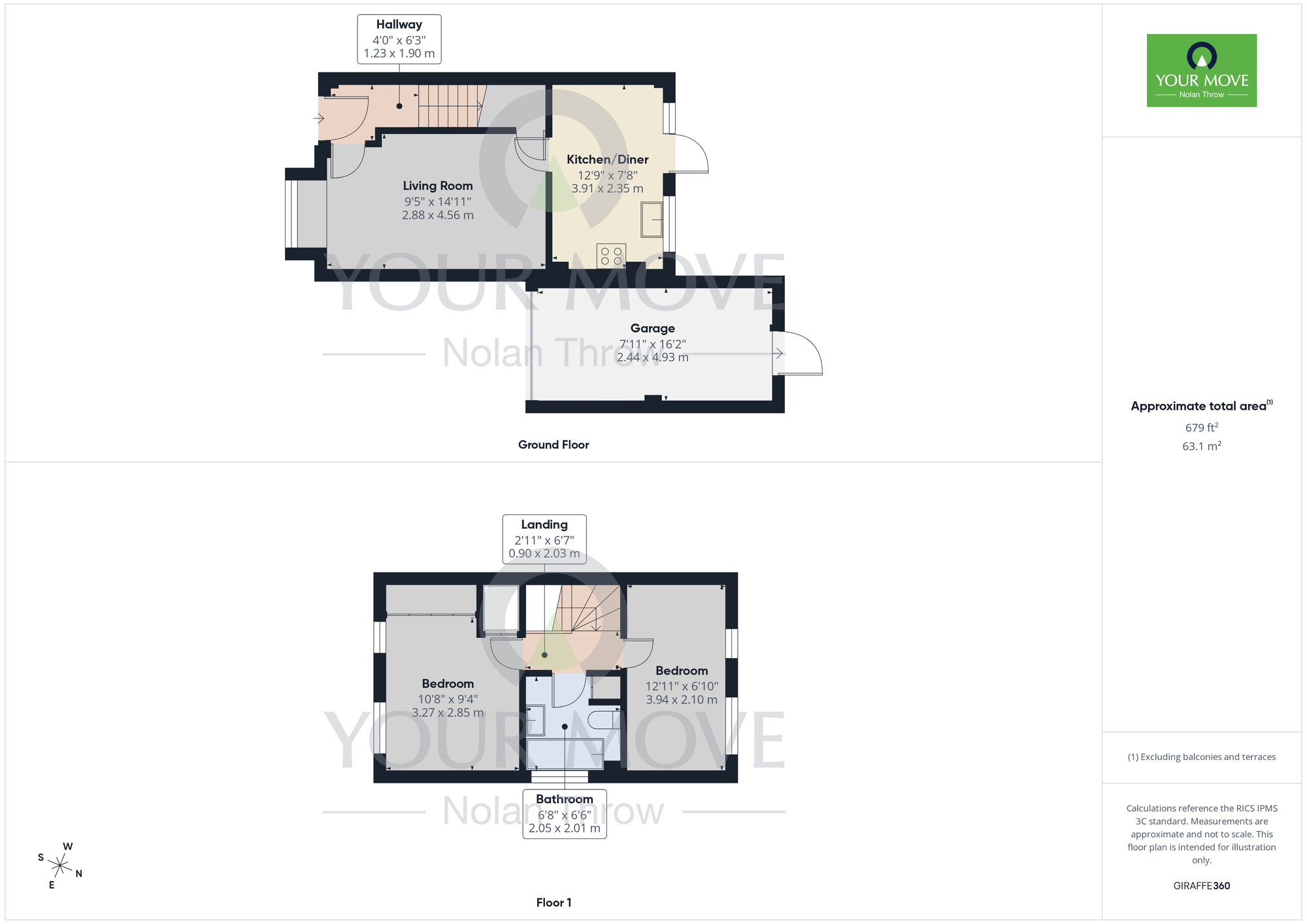 Floorplan of 2 bedroom Semi Detached House to rent, Sandpiper Close, Burton Latimer, Northamptonshire, NN15