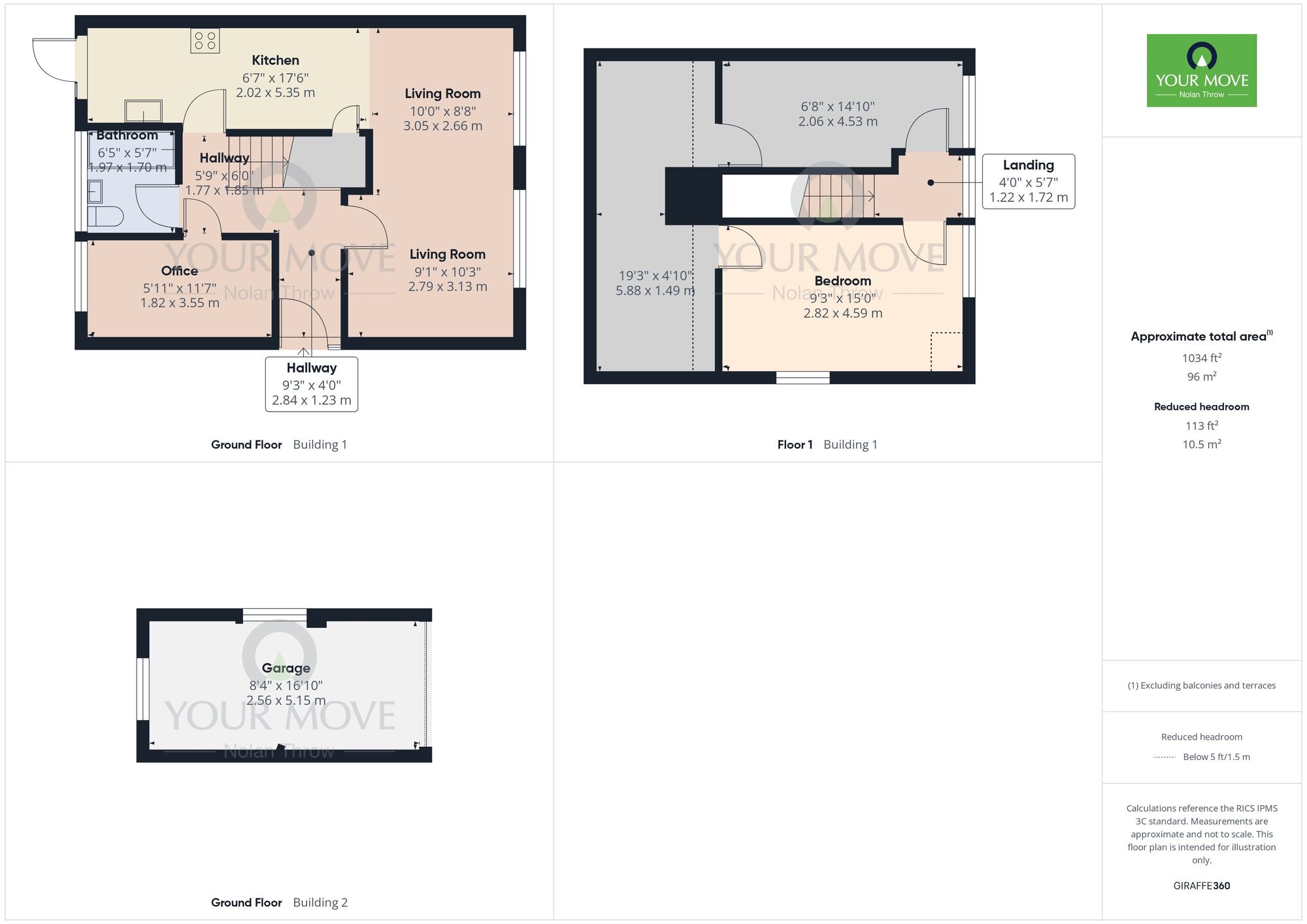 Floorplan of 3 bedroom Semi Detached House for sale, Roche Way, Wellingborough, Northamptonshire, NN8