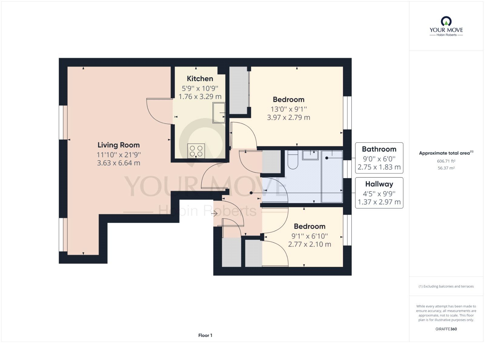 Floorplan of 2 bedroom Flat to rent, Lower Street, Kettering, NN16